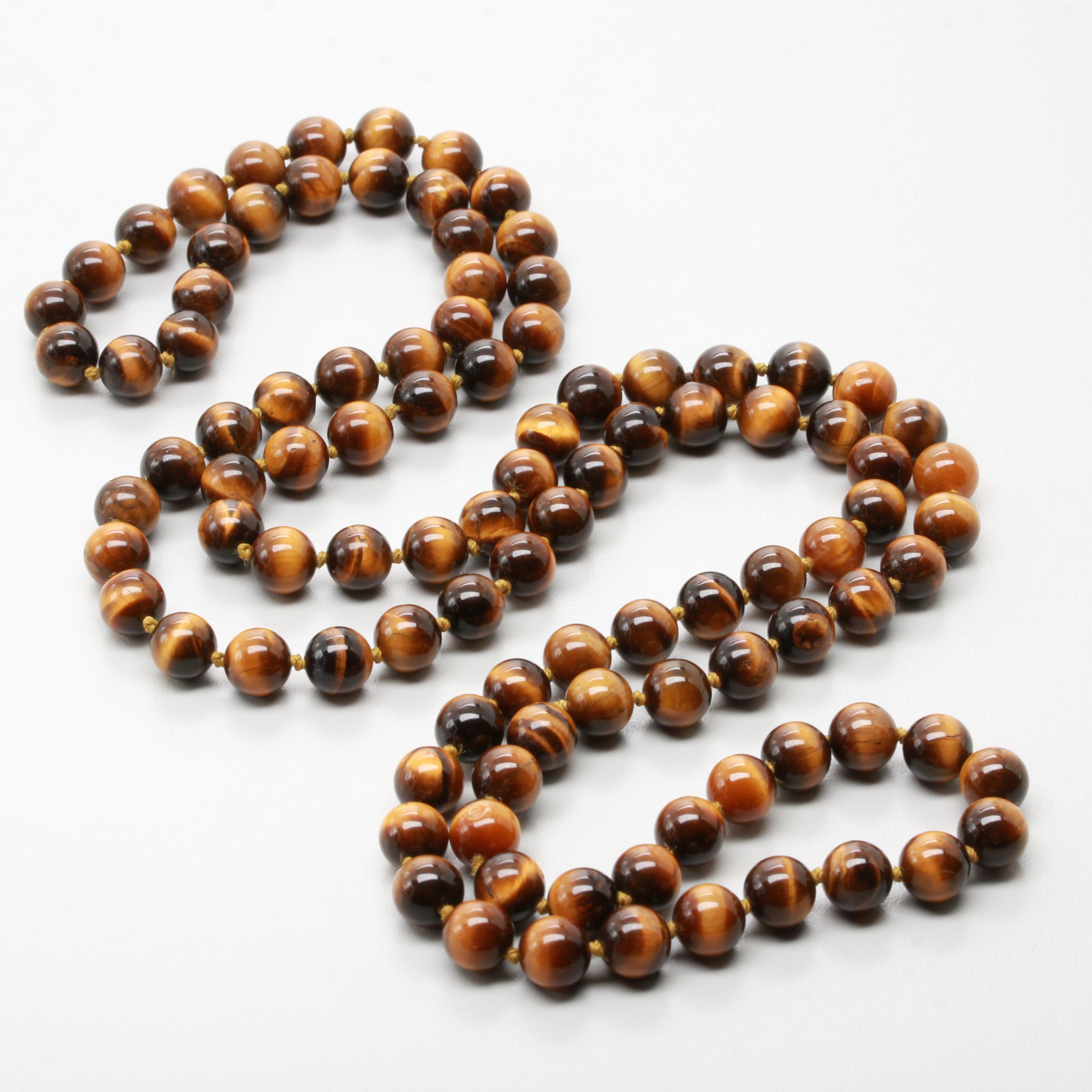 Tiger's Eye Beaded Necklace
