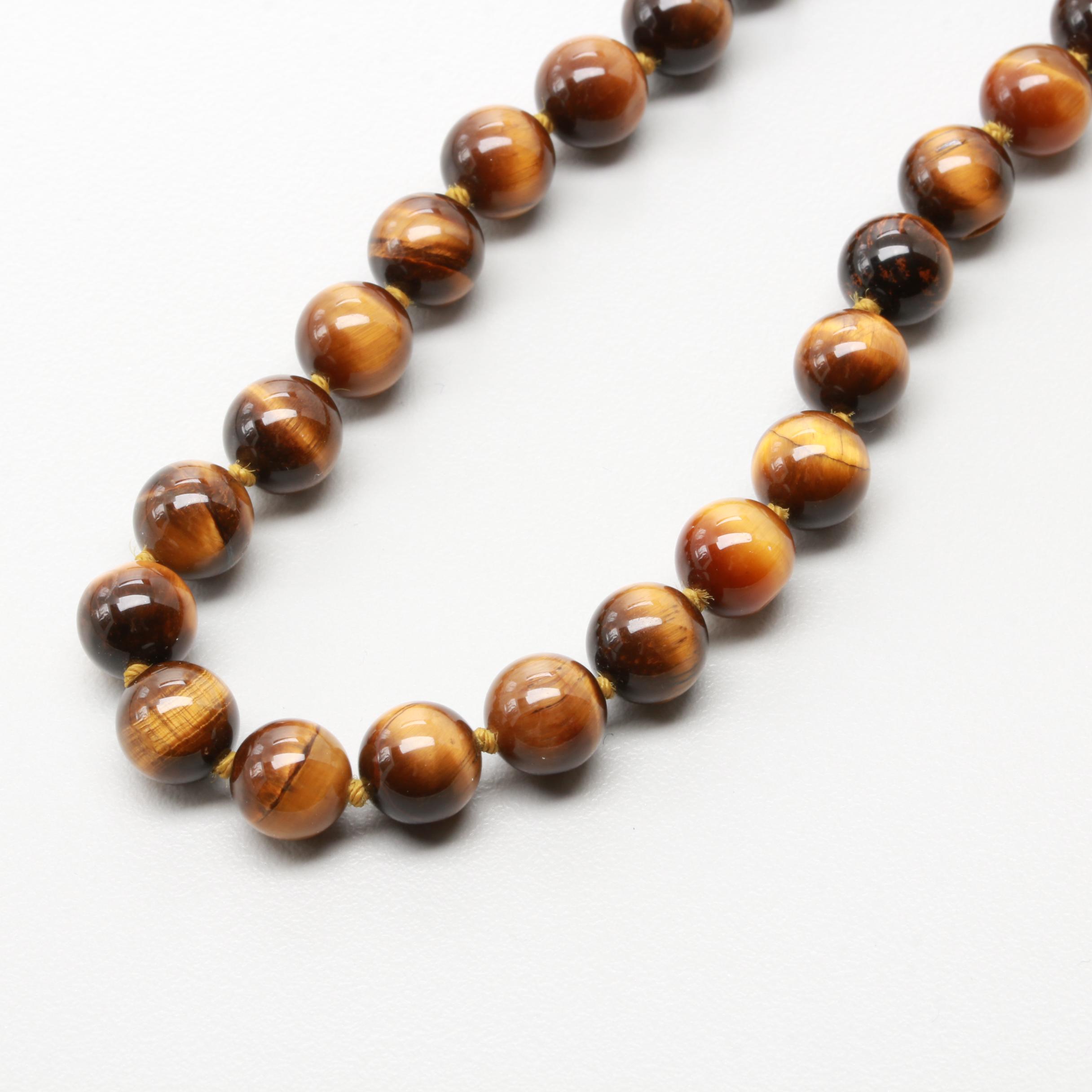 Tiger's Eye Beaded Necklace