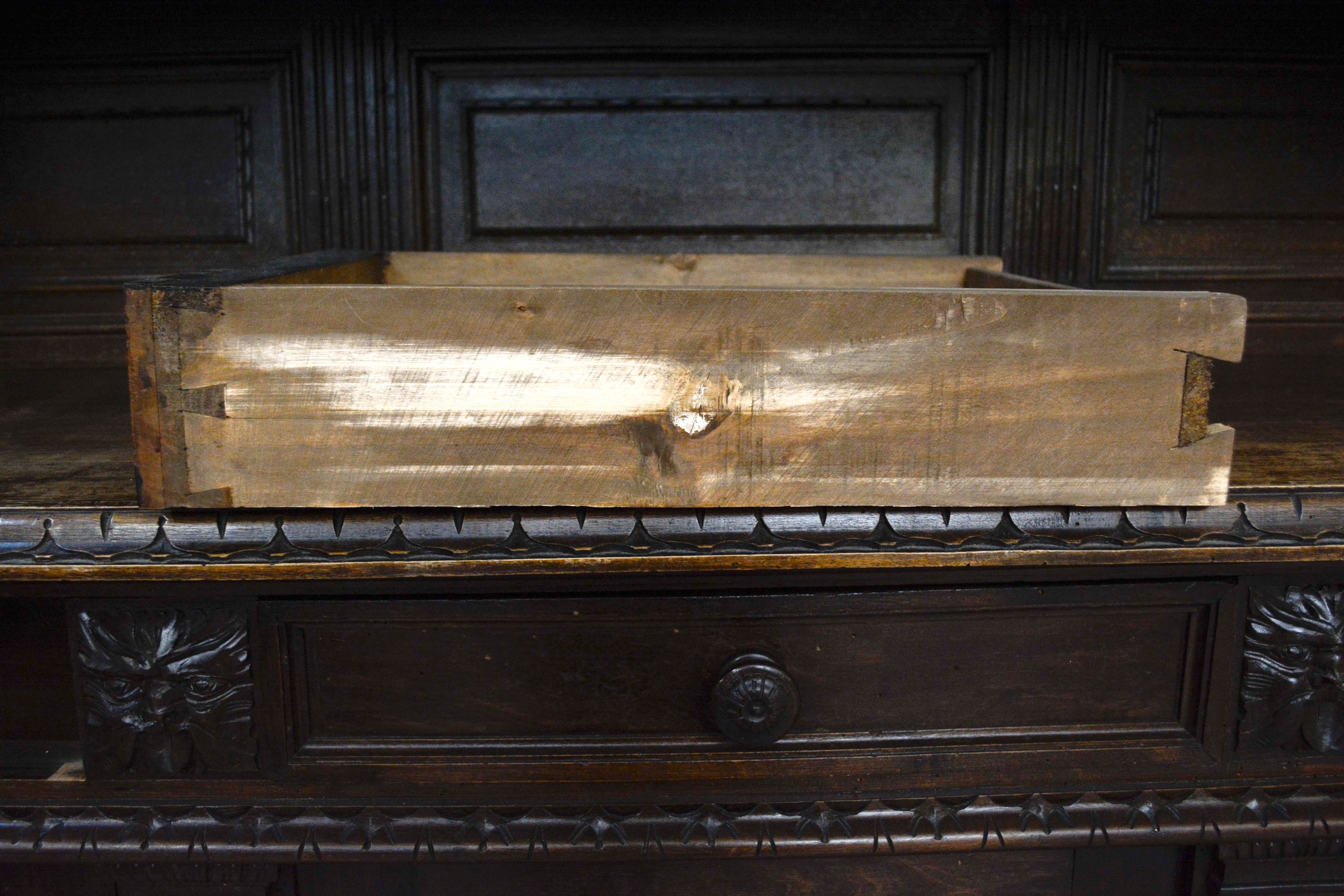 Renaissance Revival Style Carved Walnut Sideboard, Mid 19th Century