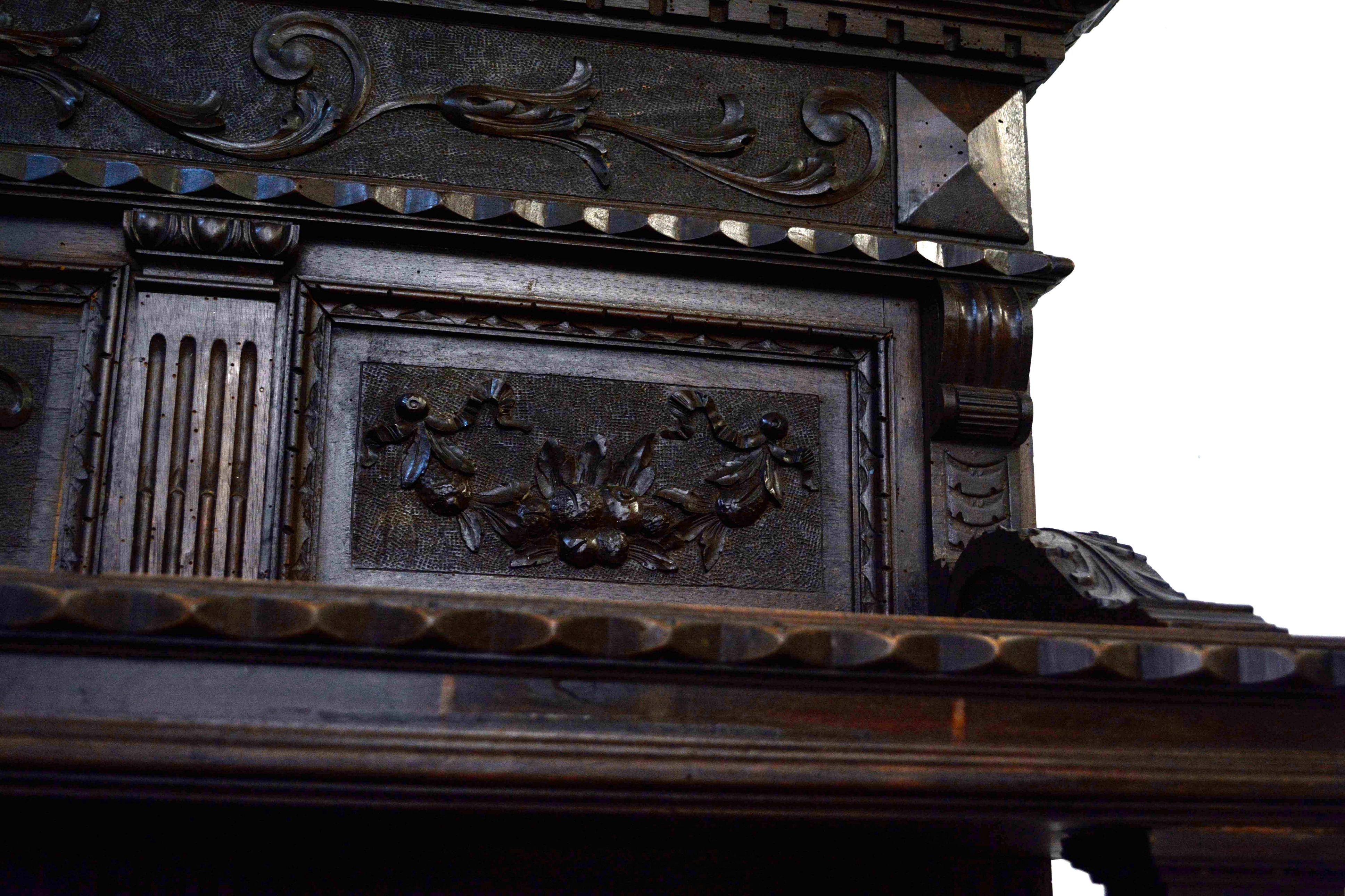 Renaissance Revival Style Carved Walnut Sideboard, Mid 19th Century