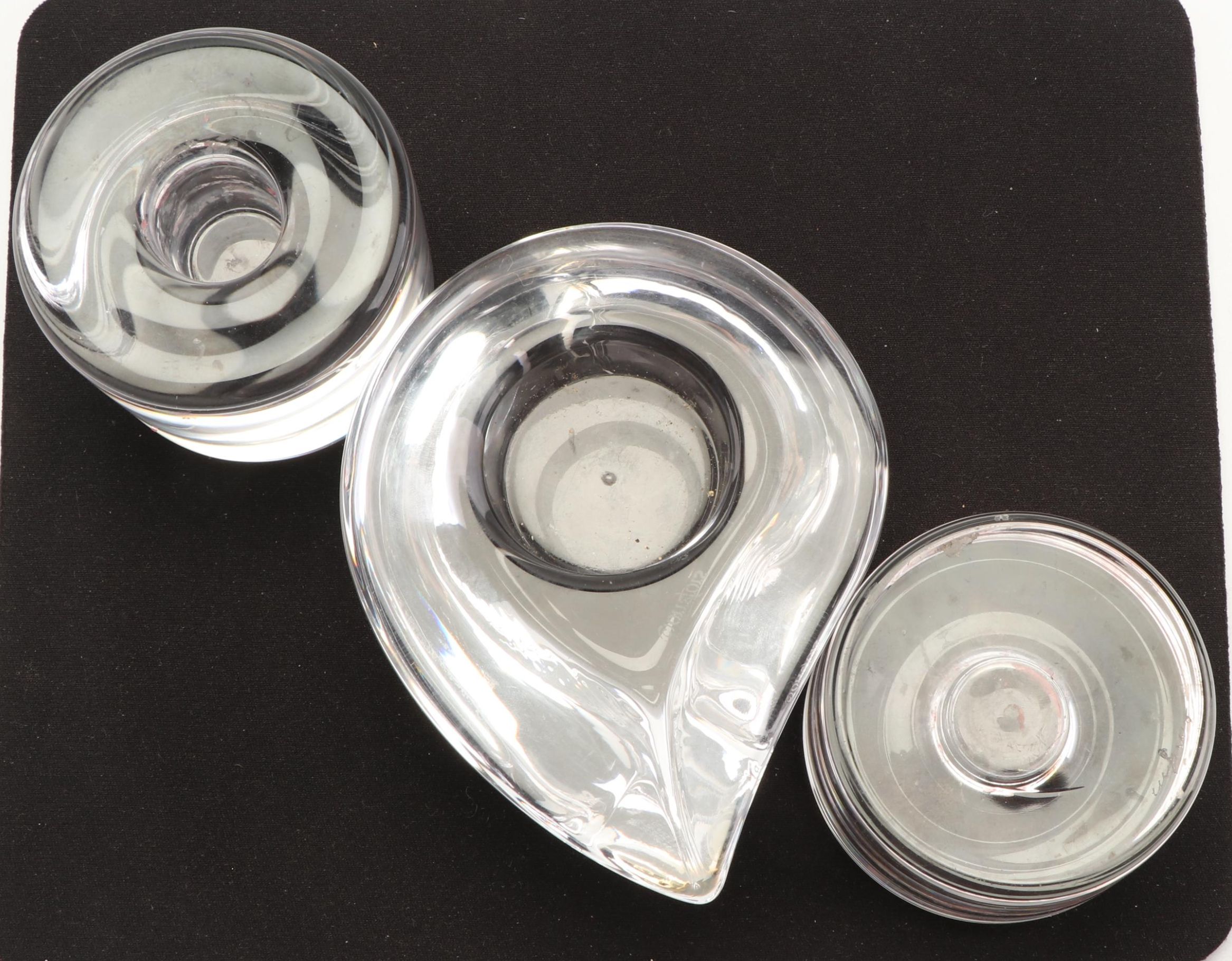 Orrefors Swedish Crystal Votive Candle Holders