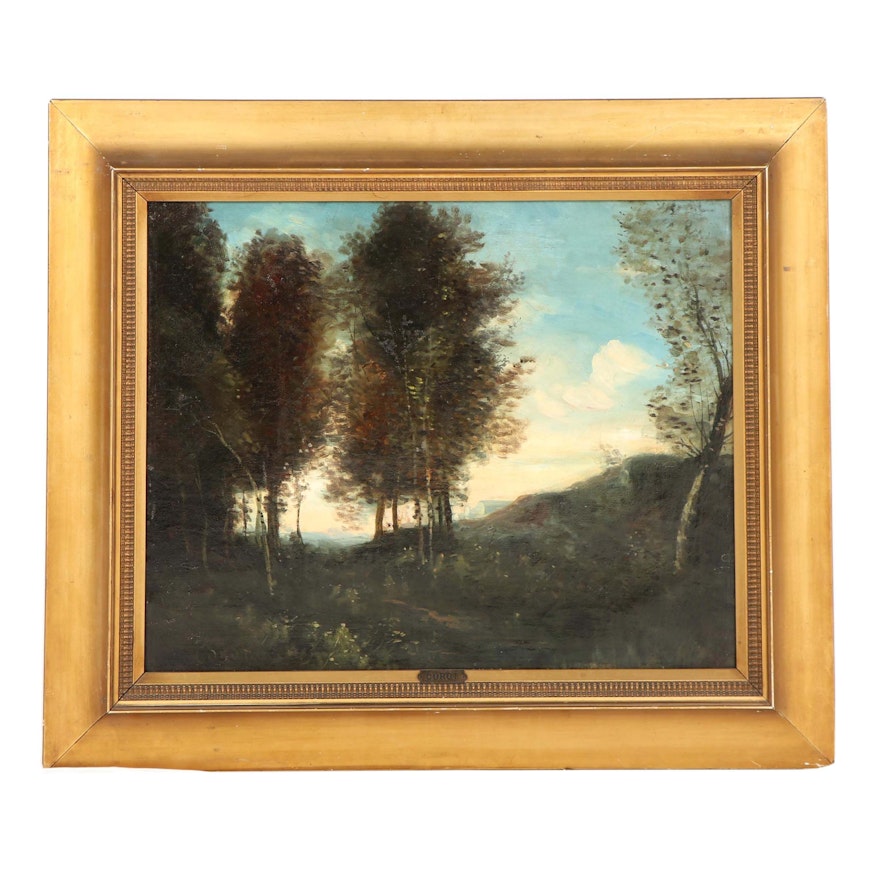 Oil Painting in the Manner of Jean Baptiste Camille Corot