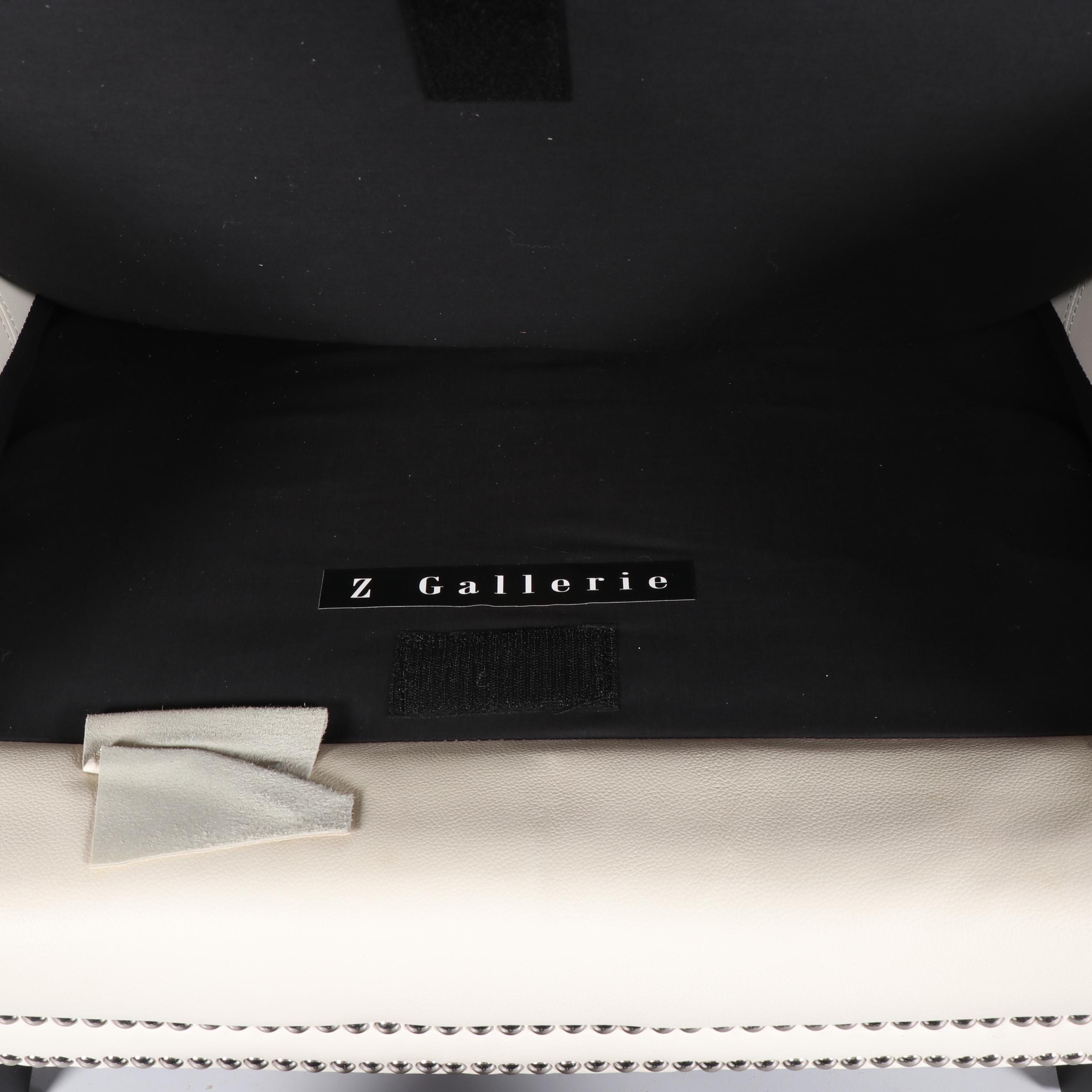 "Davis" Leather Wingback Armchairs by Z Gallerie, 21st Century