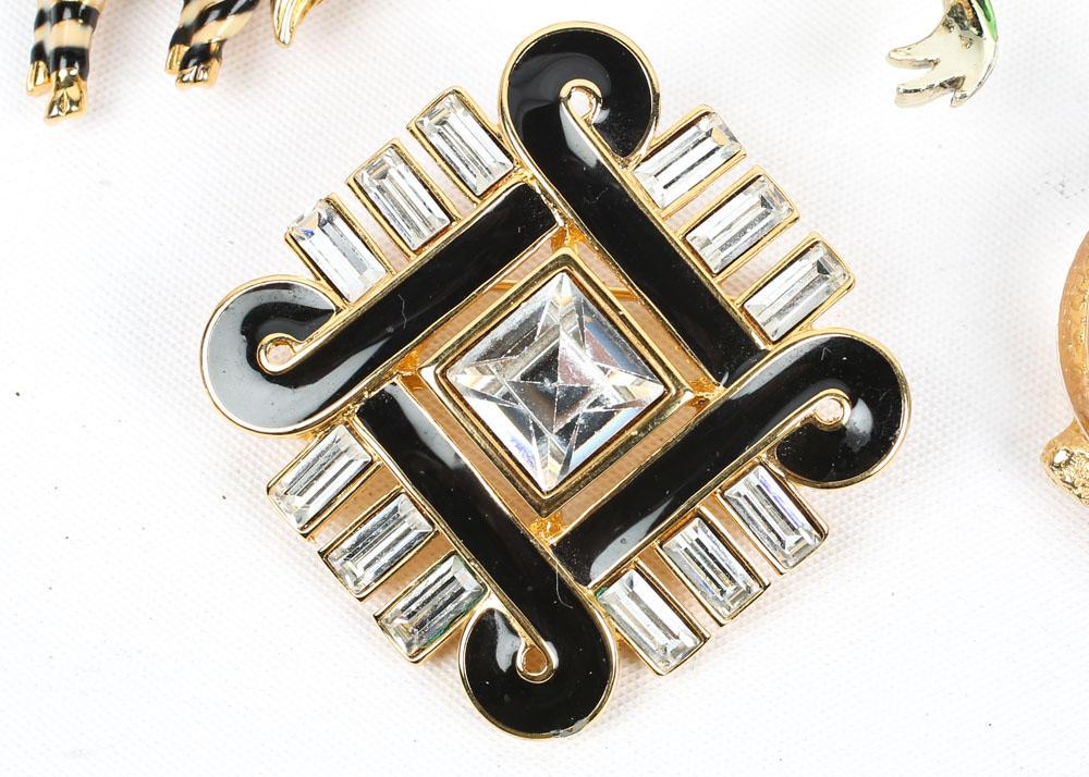 Collection of Costume Brooches featuring Jelly Belly Style Animal Brooches