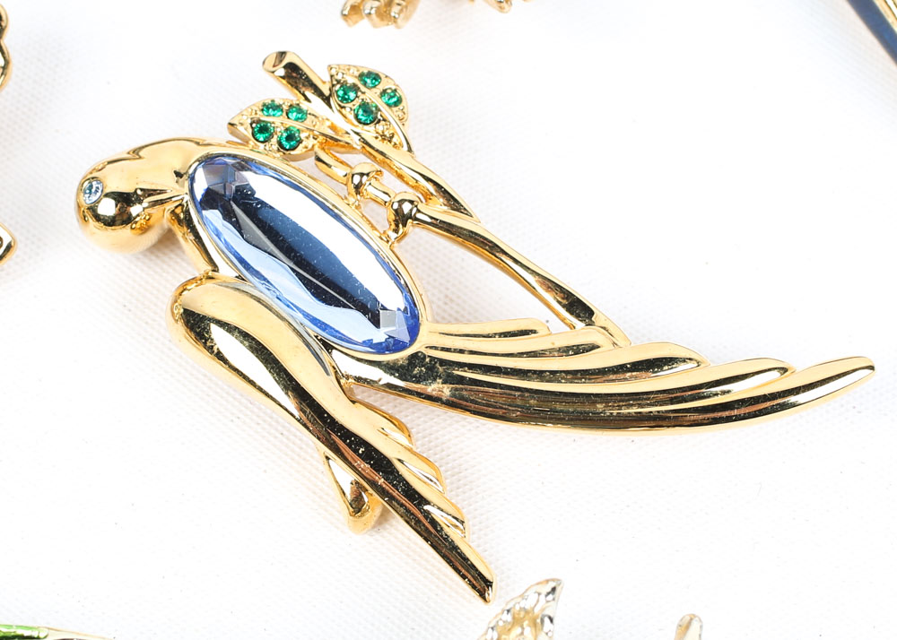 Collection of Costume Brooches featuring Jelly Belly Style Animal Brooches