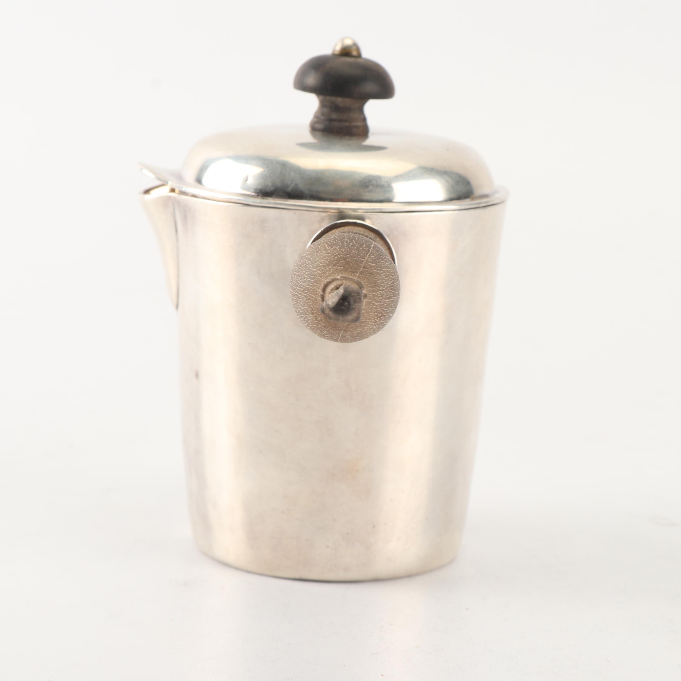 Hanau Silver Covered Chocolate Pot, Mark of Georg Roth, Late 19th Century