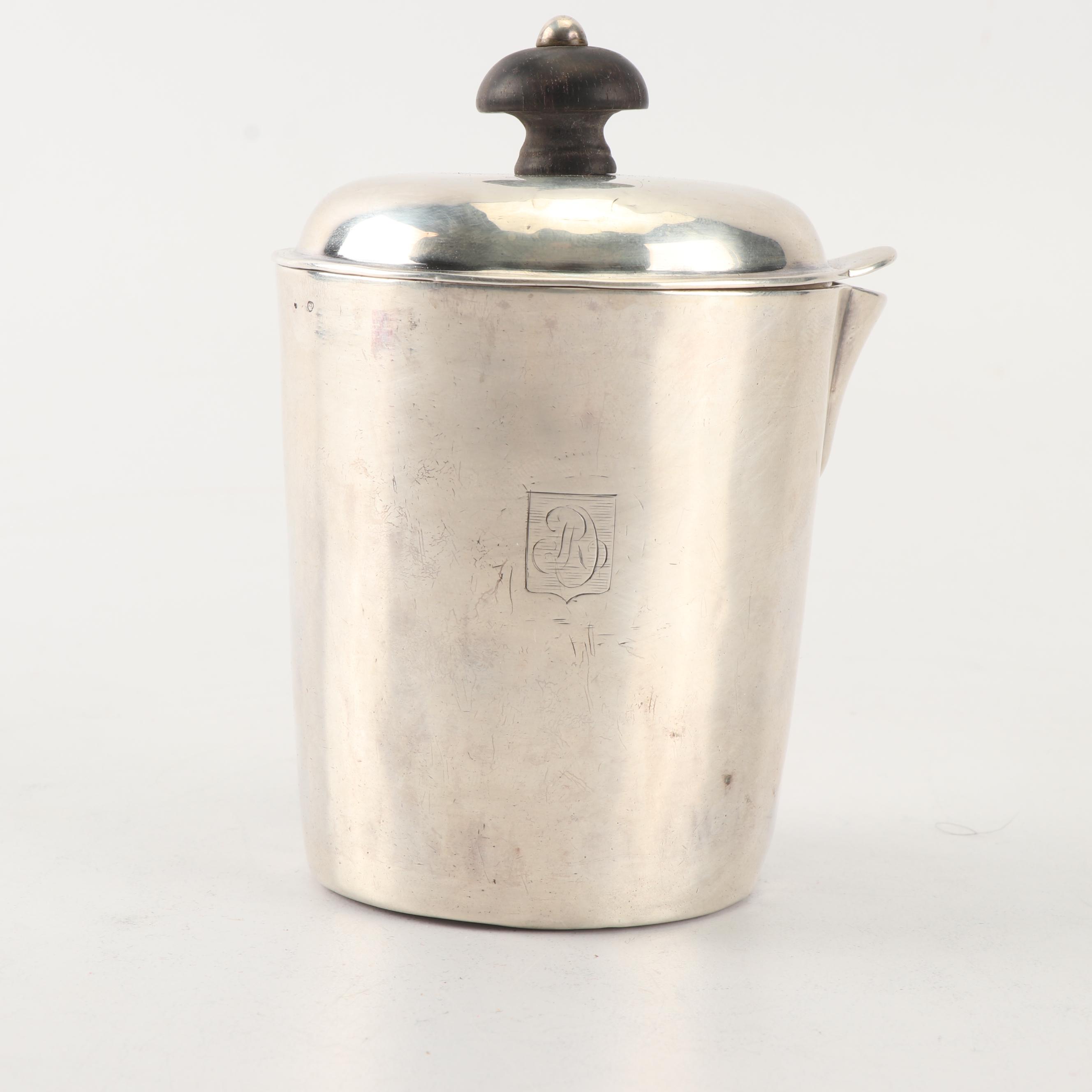 Hanau Silver Covered Chocolate Pot, Mark of Georg Roth, Late 19th Century