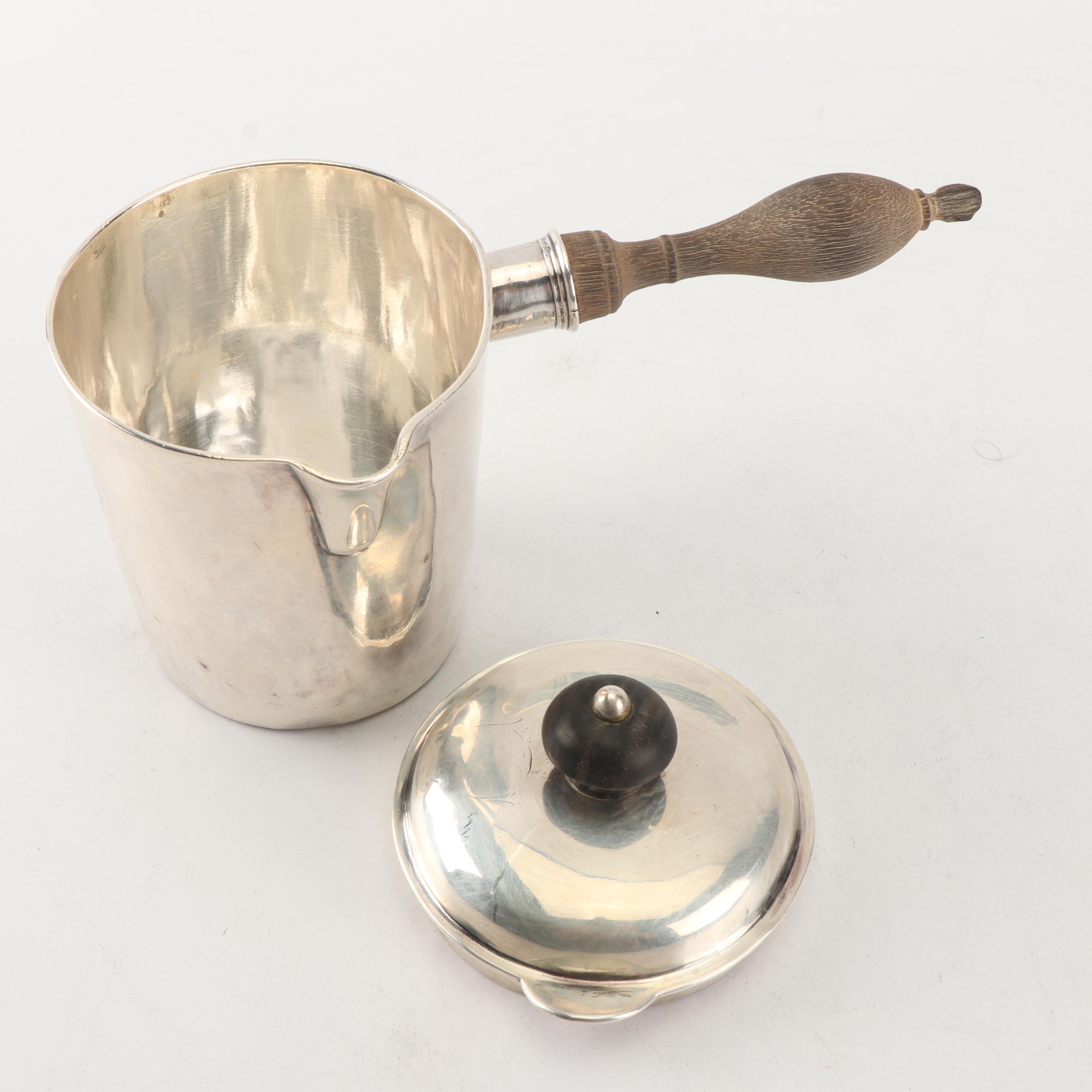 Hanau Silver Covered Chocolate Pot, Mark of Georg Roth, Late 19th Century