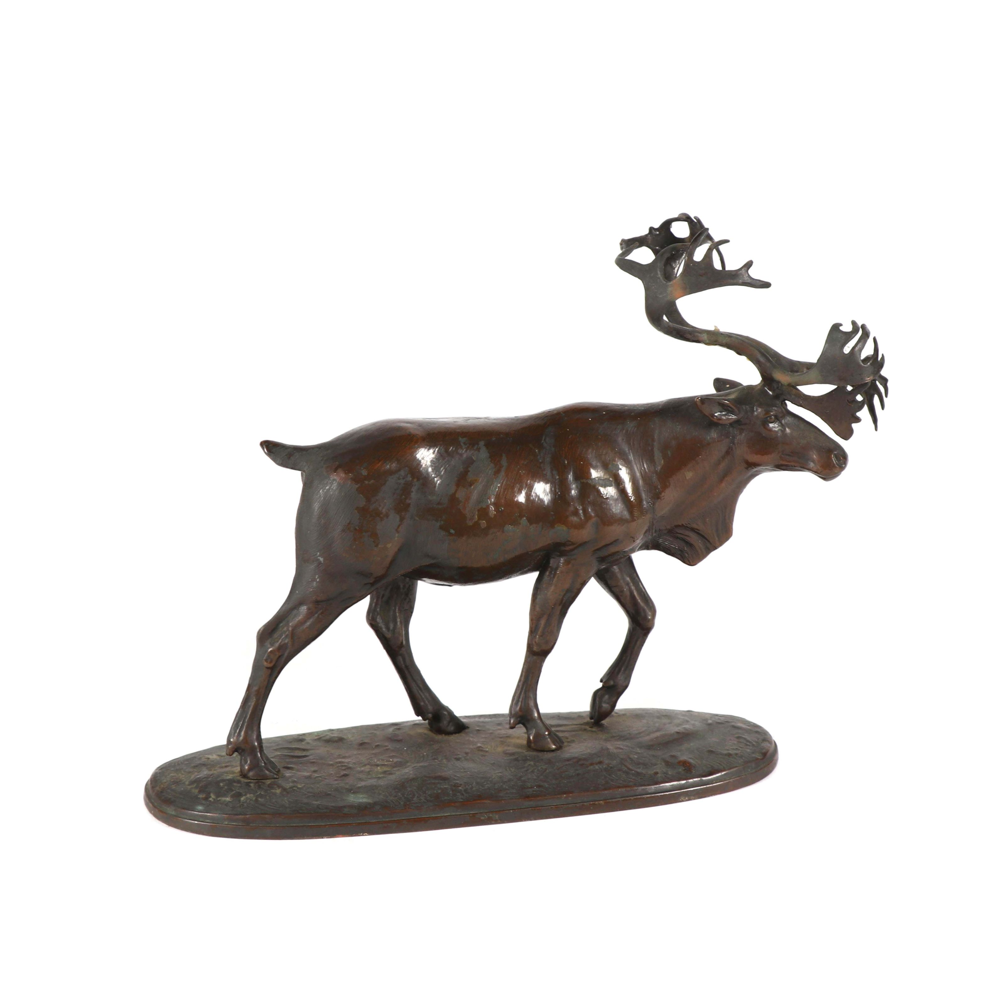 Louis Paul Jonas Studios Bronze Metallic Moose Sculpture