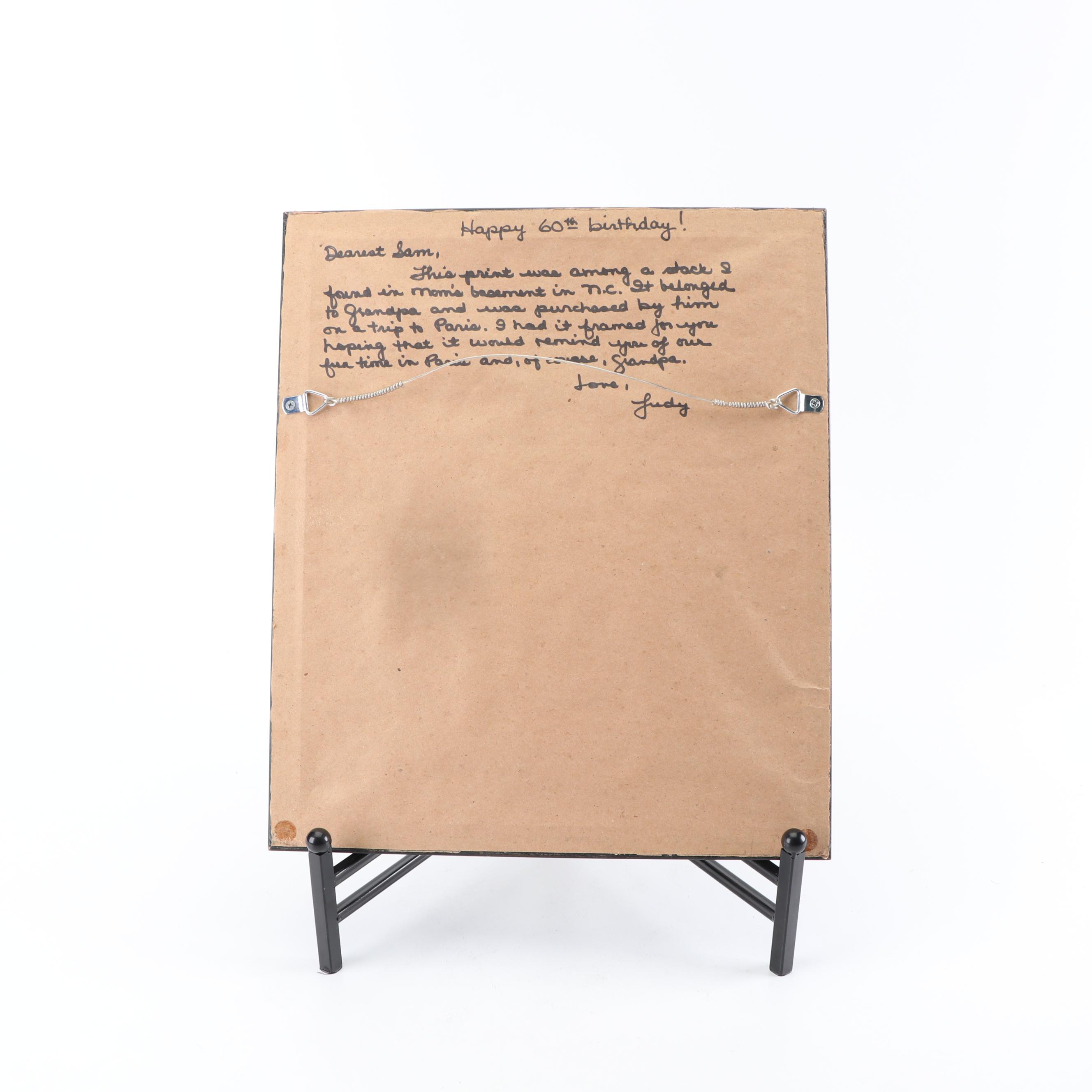 Antoine "Yvon" Monay Etching of Paris