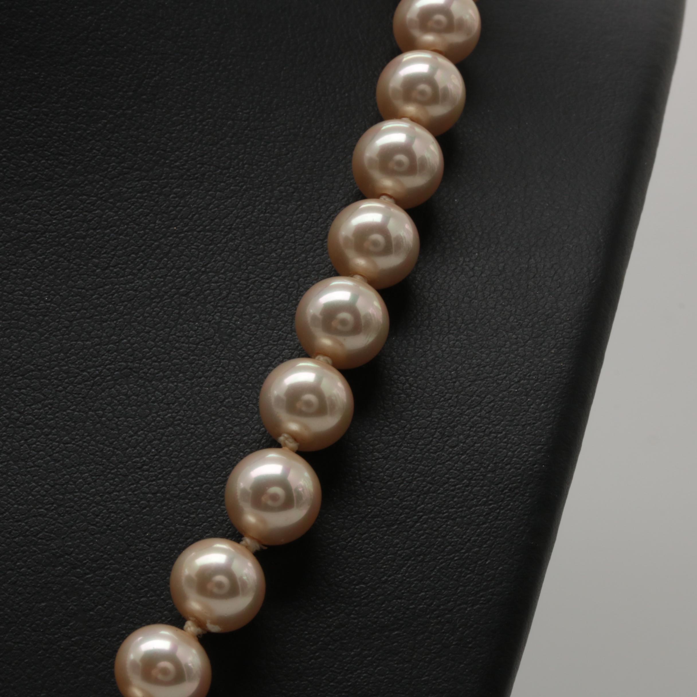 Imitation Pearl Necklaces with Tori Burch Dome Ring