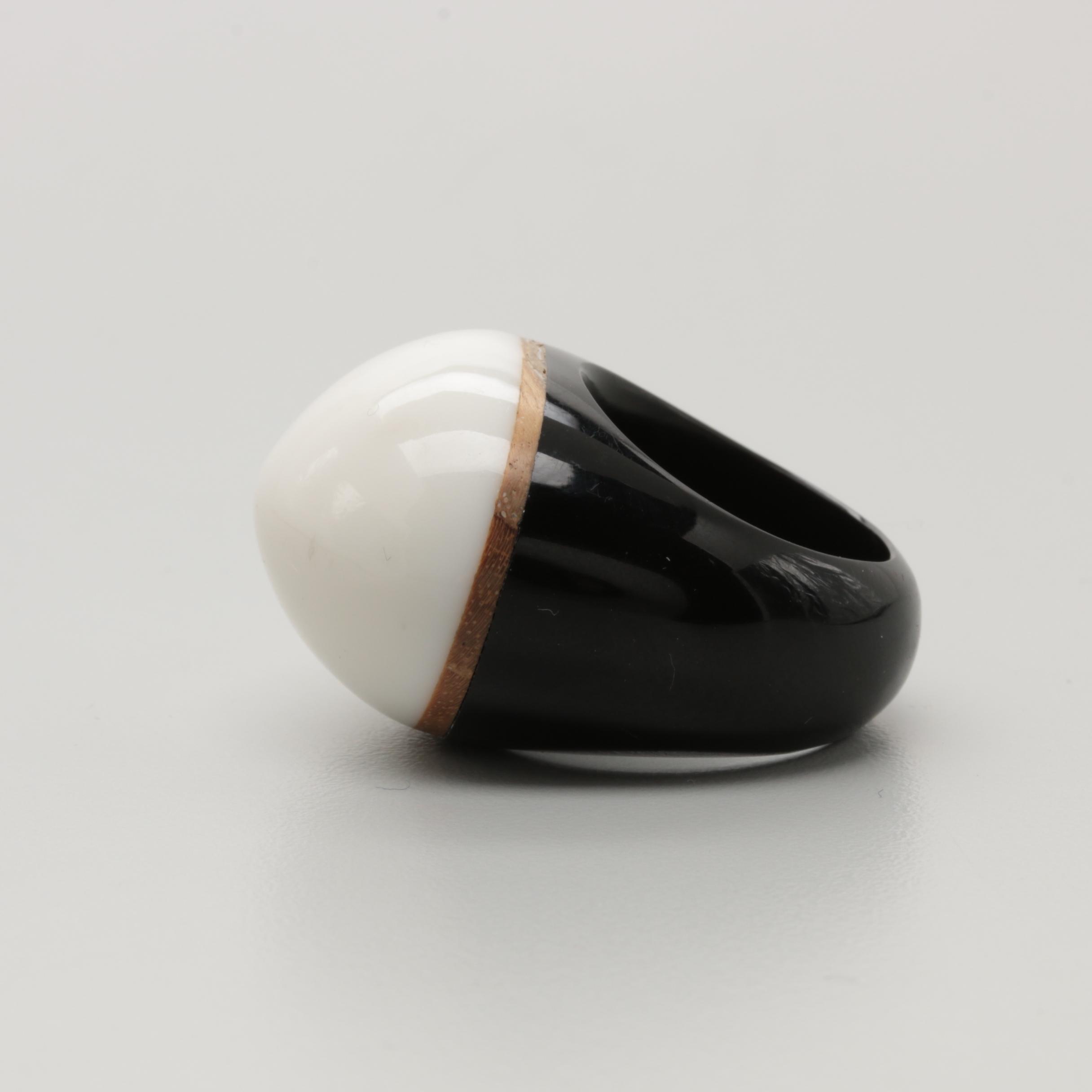 Imitation Pearl Necklaces with Tori Burch Dome Ring