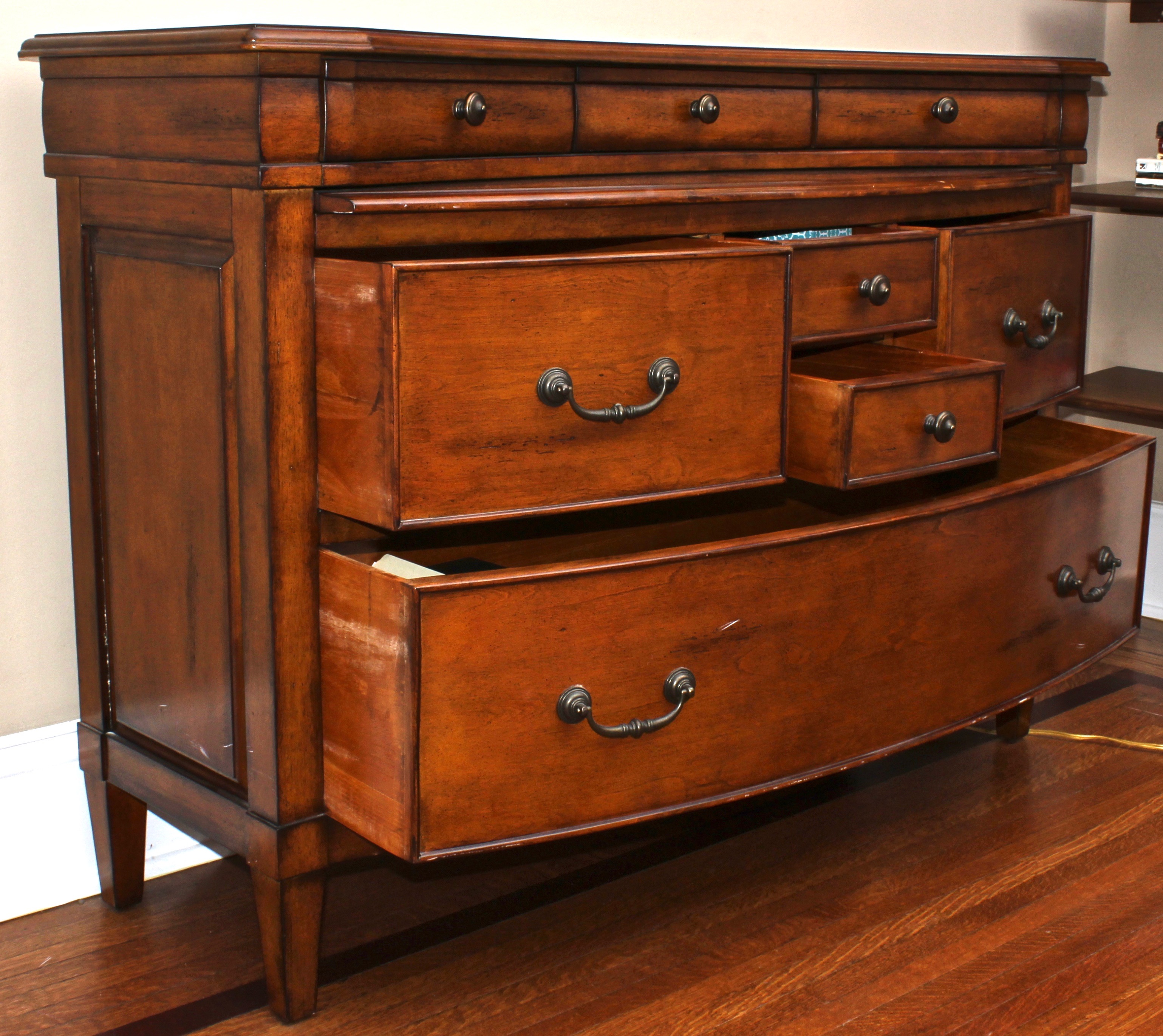 Contemporary Wood Chest with Slide Out Writing Surface, Late 20th Century