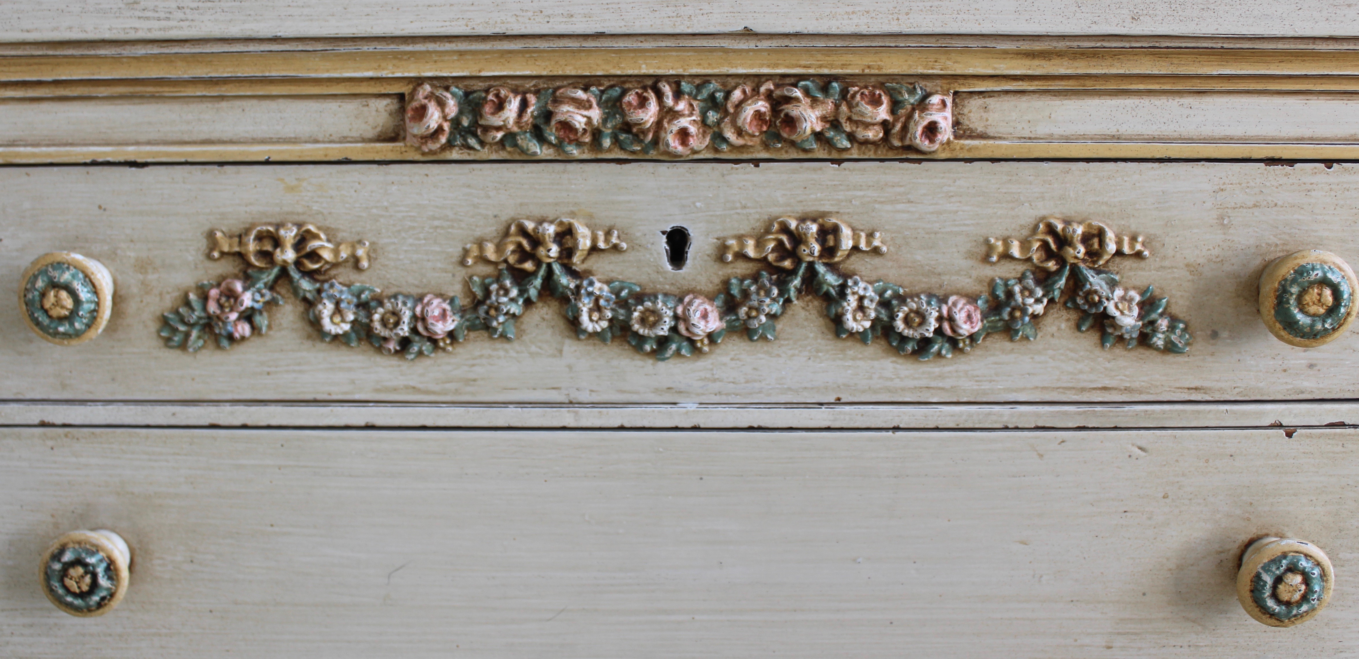 French Provincial Style Dresser and Vanity Mirror by Sligh Furniture