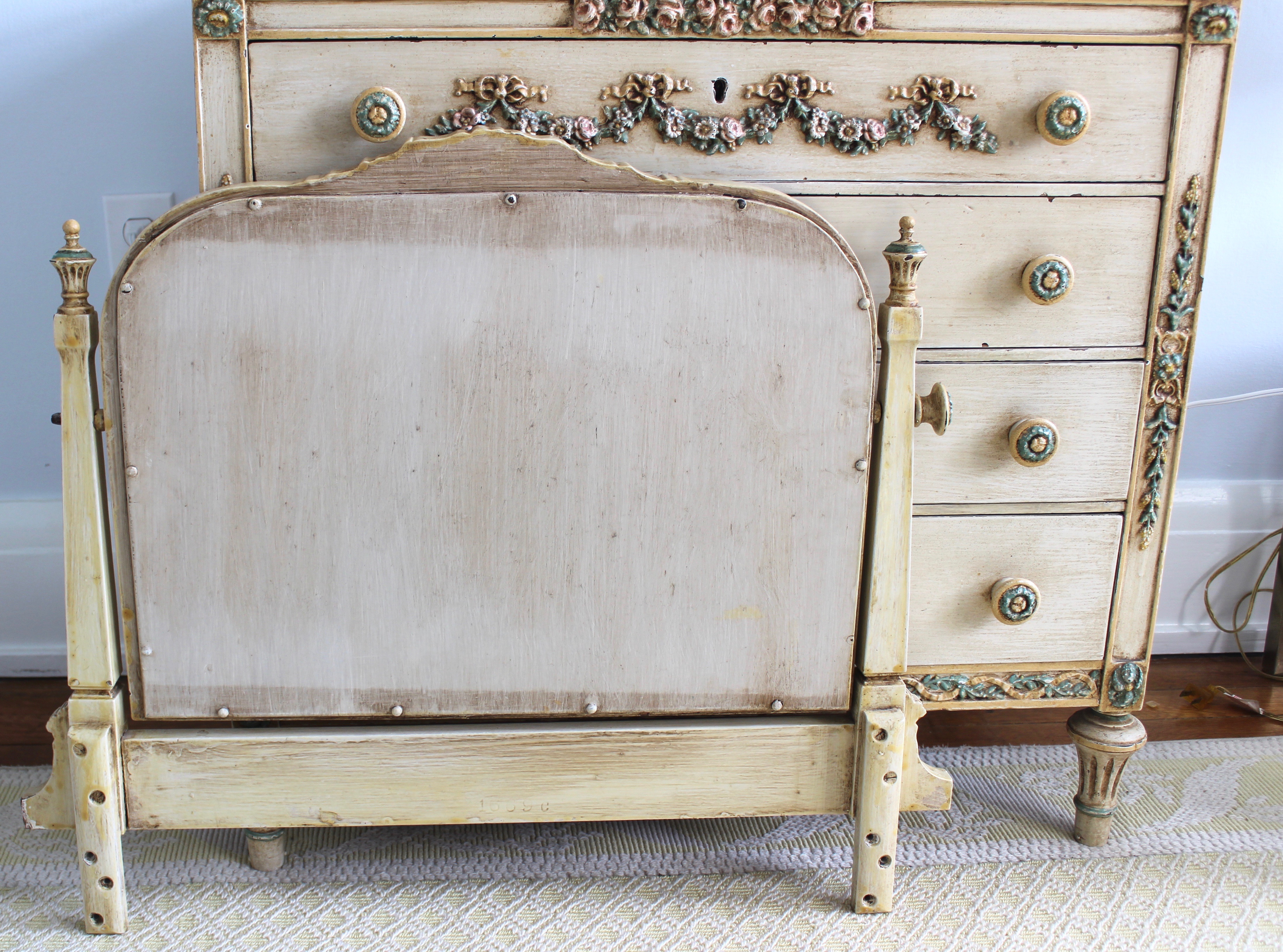 French Provincial Style Dresser and Vanity Mirror by Sligh Furniture