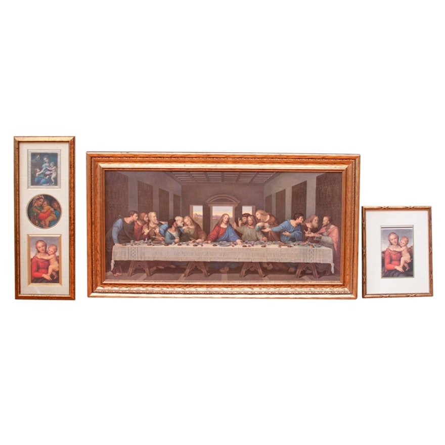 Offset Lithograph After "Last Supper" by Leonardo da Vinci and Other Art