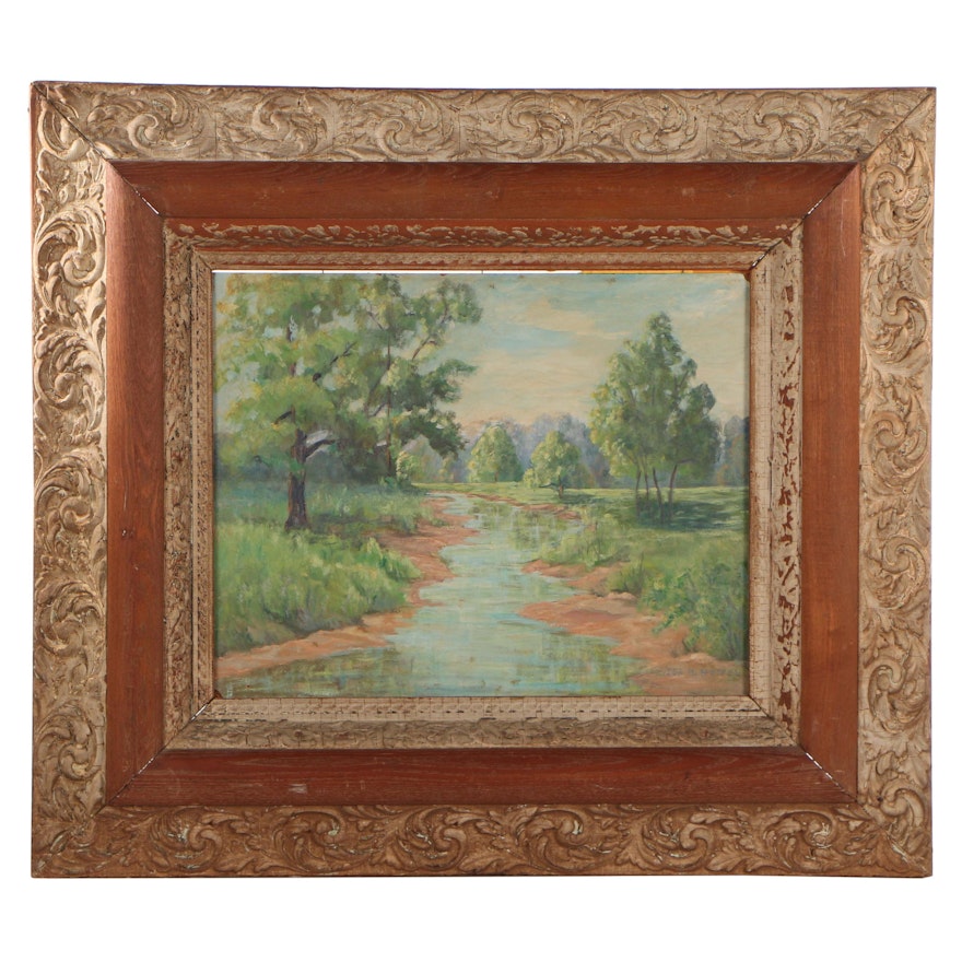 Ida M. Hottel Landscape Oil Painting