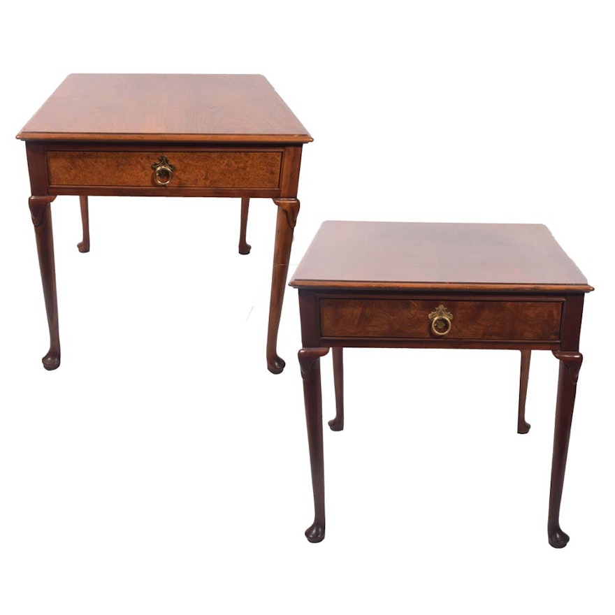 Queen Anne Side Tables By Baker Furniture, Late Twentieth Century