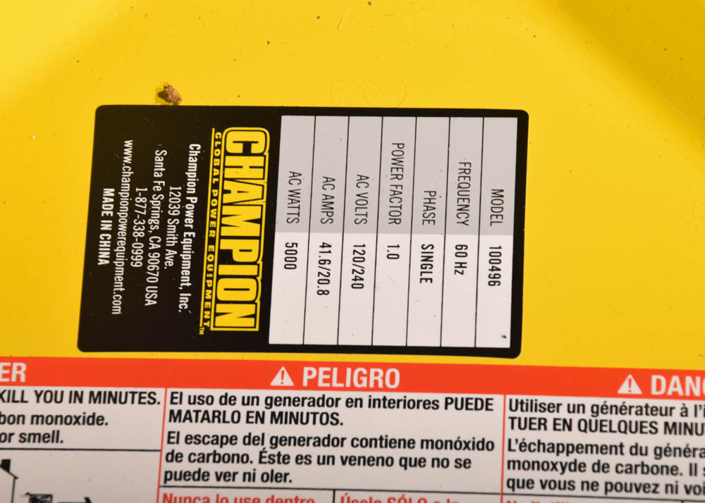 Champion Home Generator