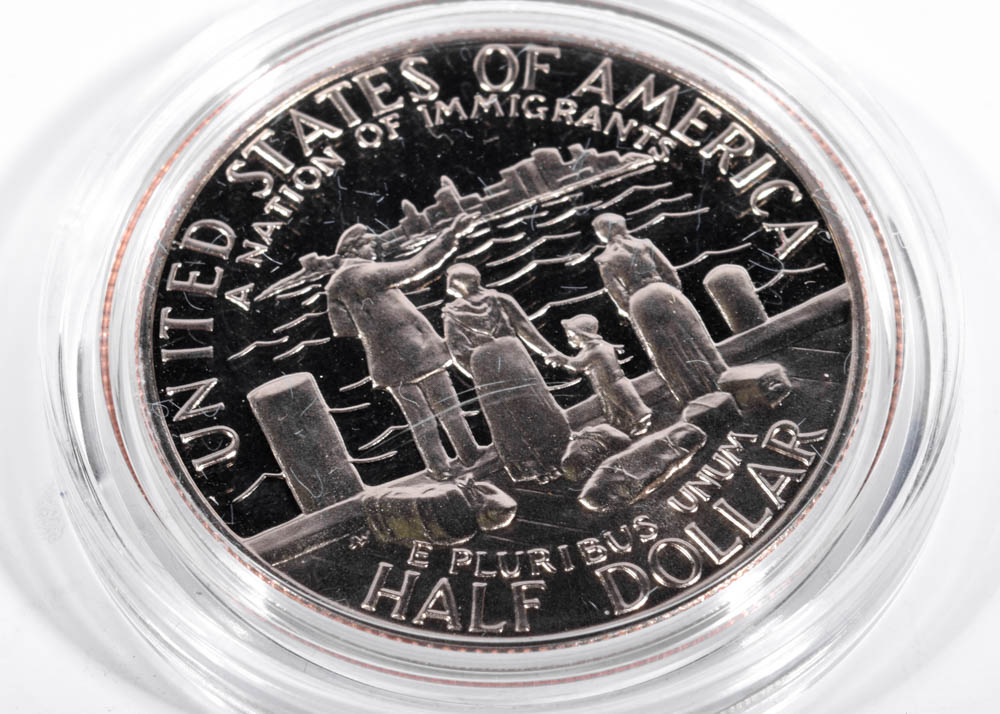 1986 Ellis Island Commemorative Gold and Silver Proof Coin Set