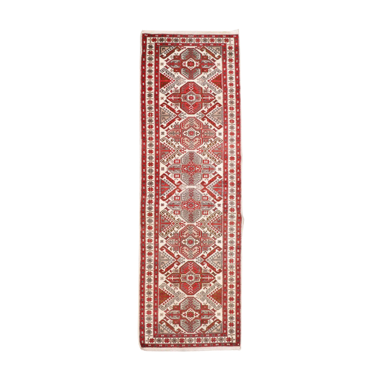 Hand-Knotted Caucasian Wool Runner