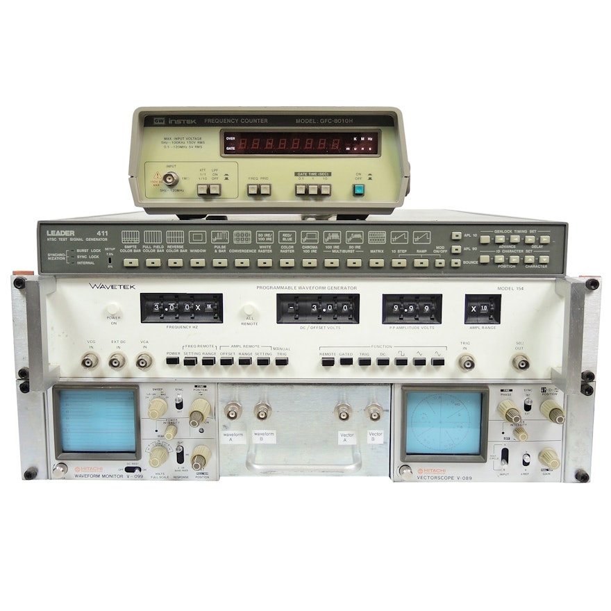 Leader 411 Test Signal Generator, Hitachi Waveform Monitor and More