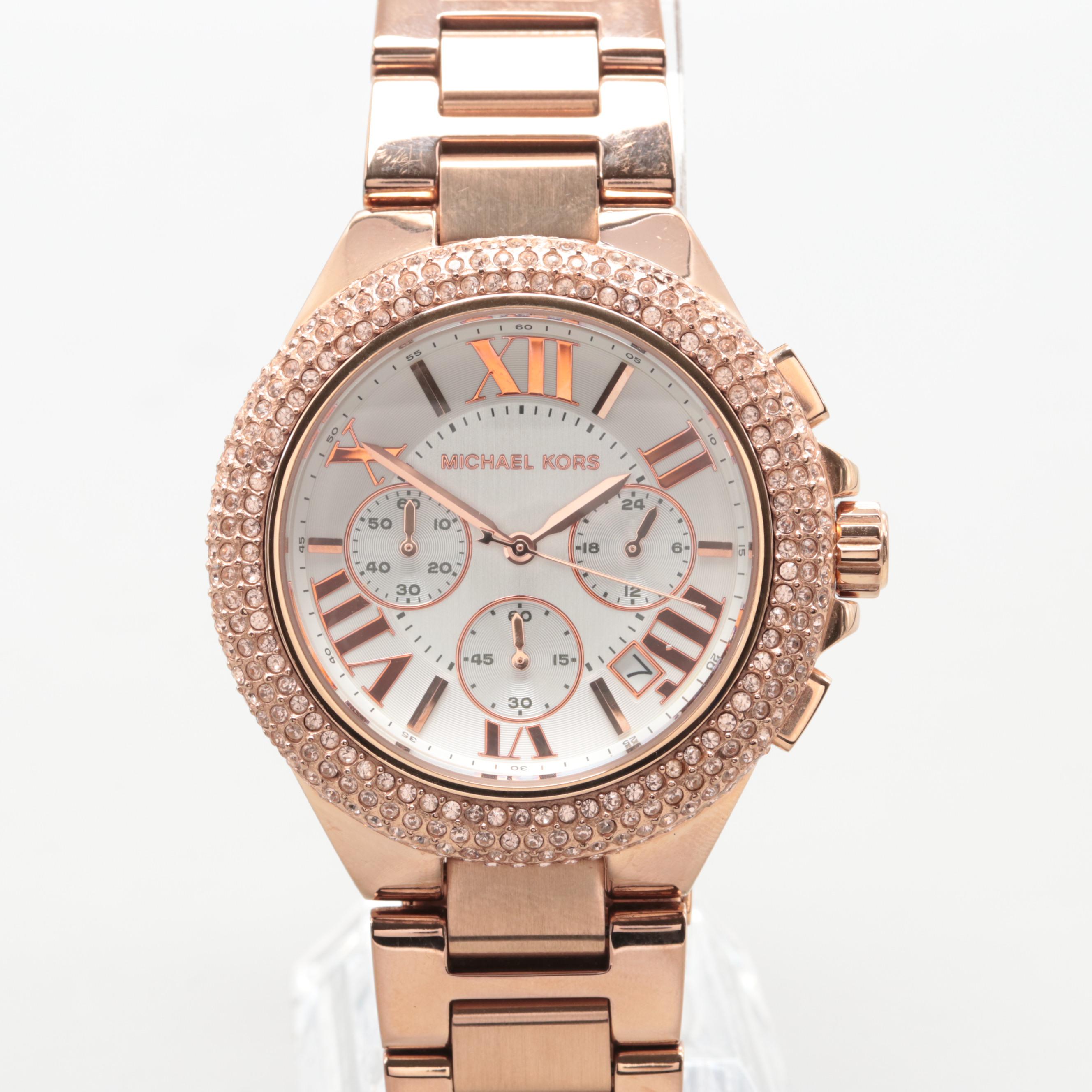 Michael Kors Model MK-5636 Rose Gold Tone Chronograph Watch