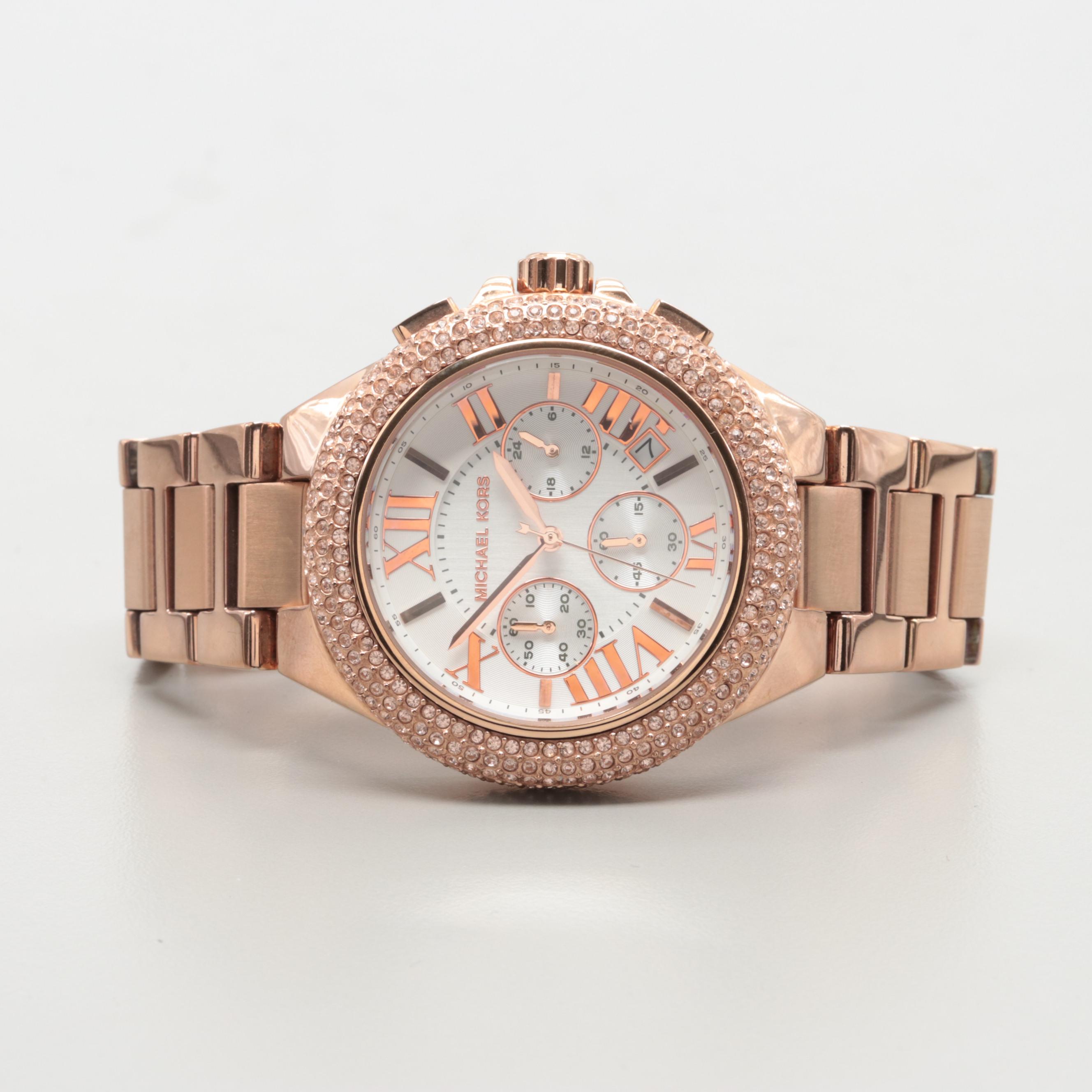 Michael Kors Model MK-5636 Rose Gold Tone Chronograph Watch