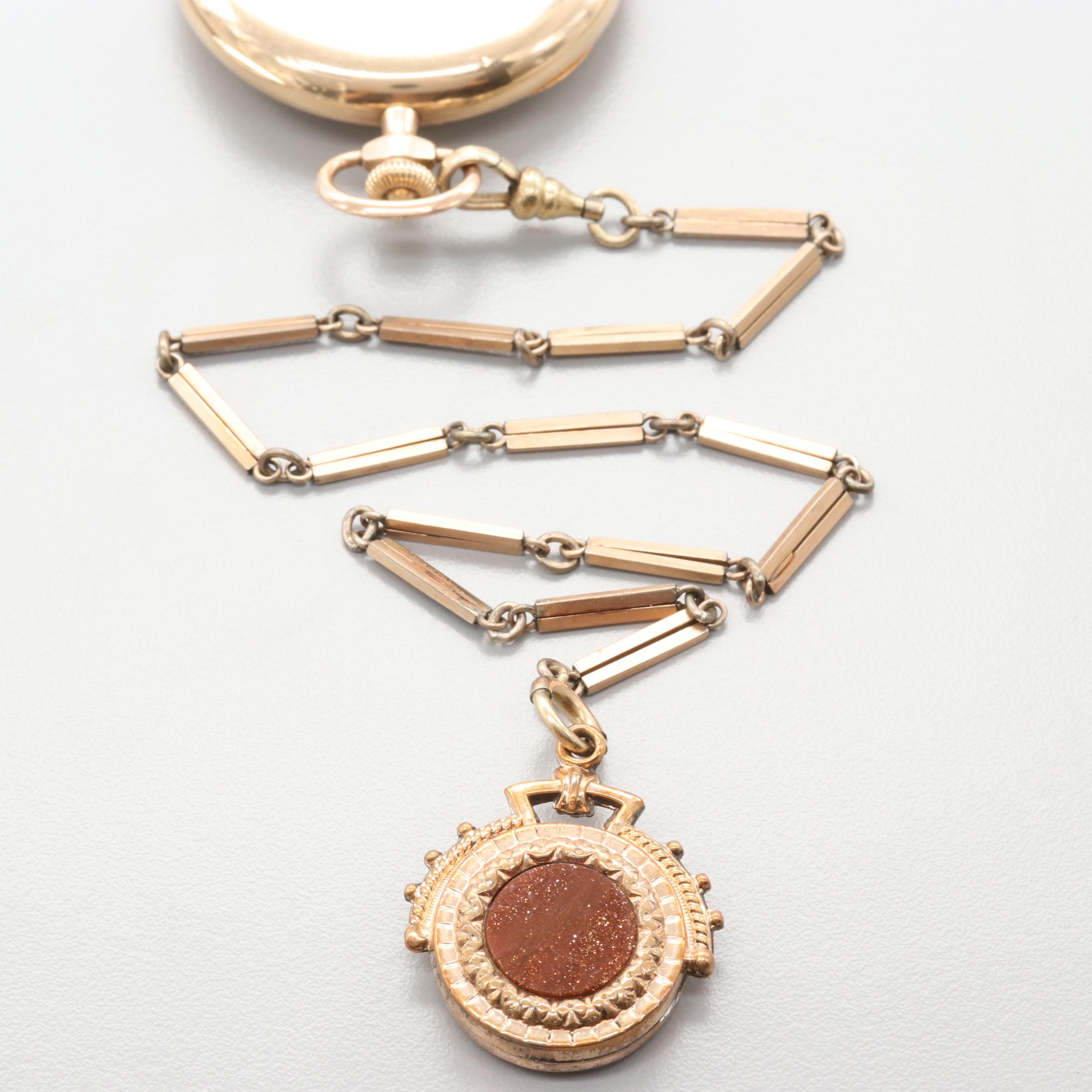 Elgin Gold Filled Hunting Case Pocket Watch Circa 1917