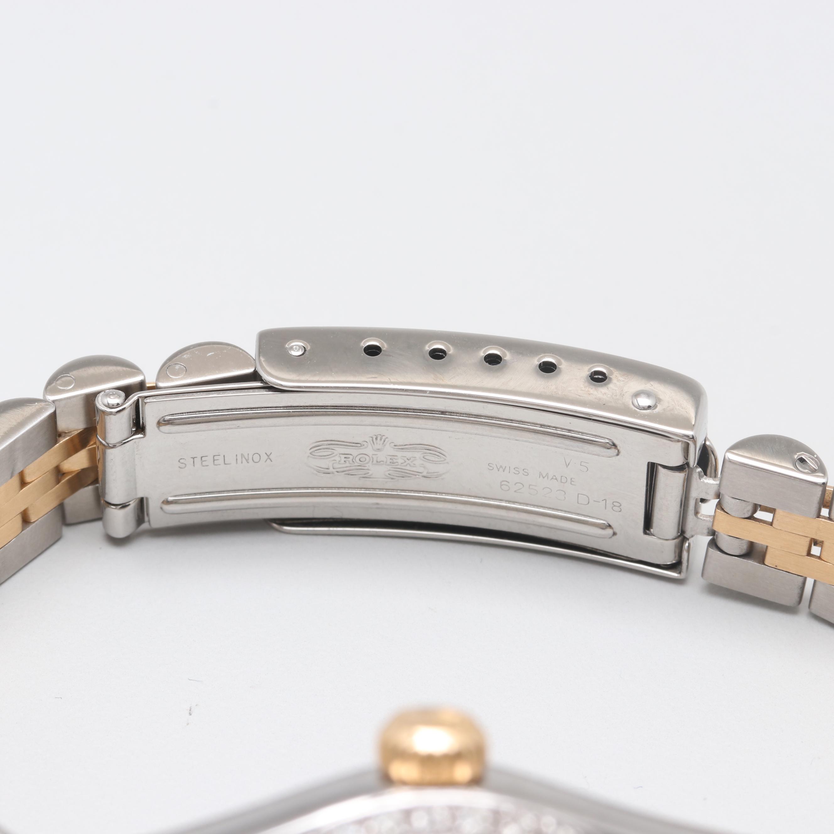 Rolex Datejust 18K Yellow Gold and Stainless Steel Diamond Watch