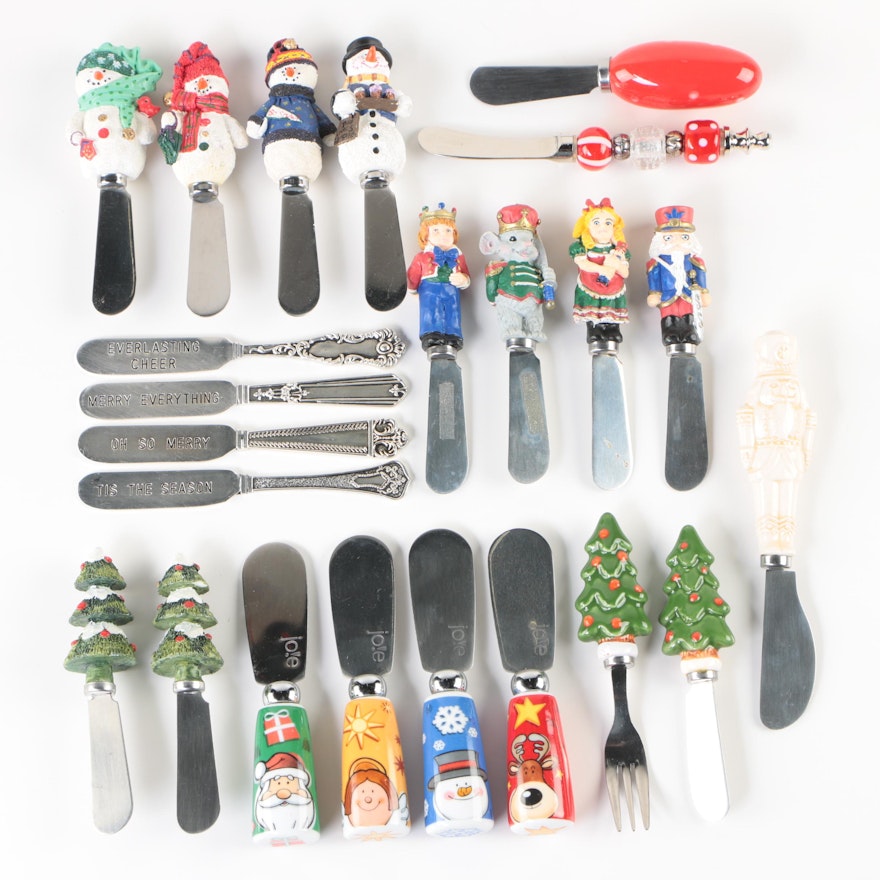 Christmas Themed Cheese Knives