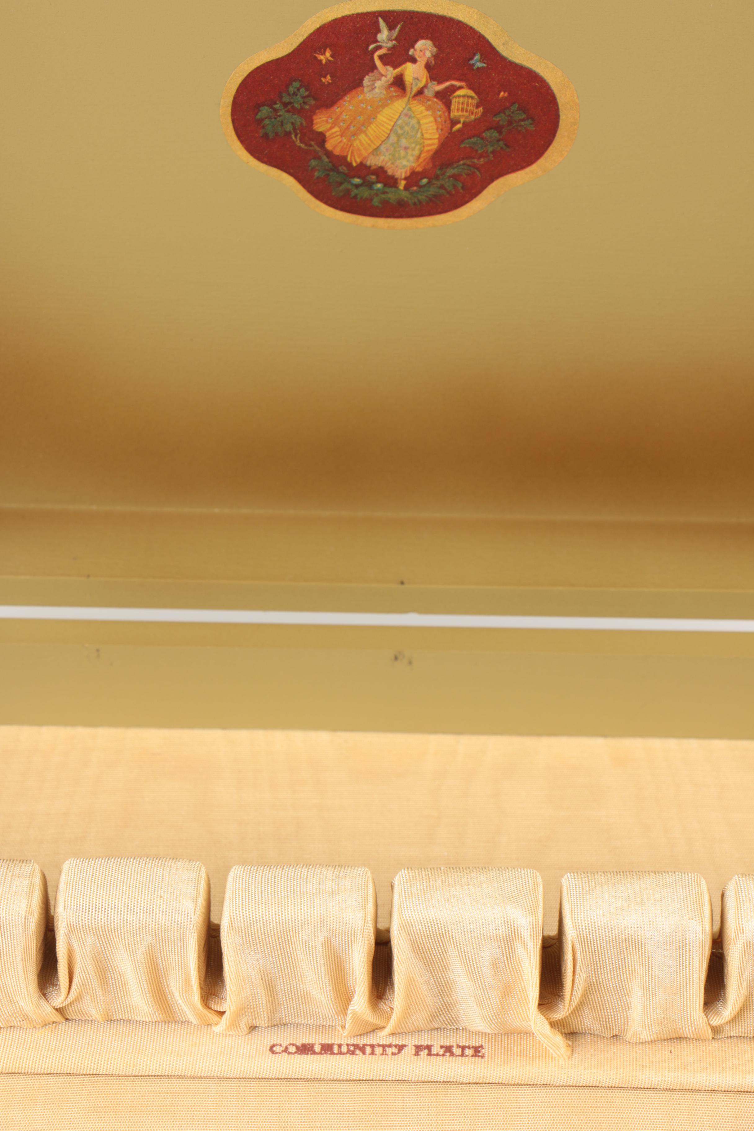 Oneida "Bird of Paradise" Silver Plate Flatware with Chest, Early 20th Century