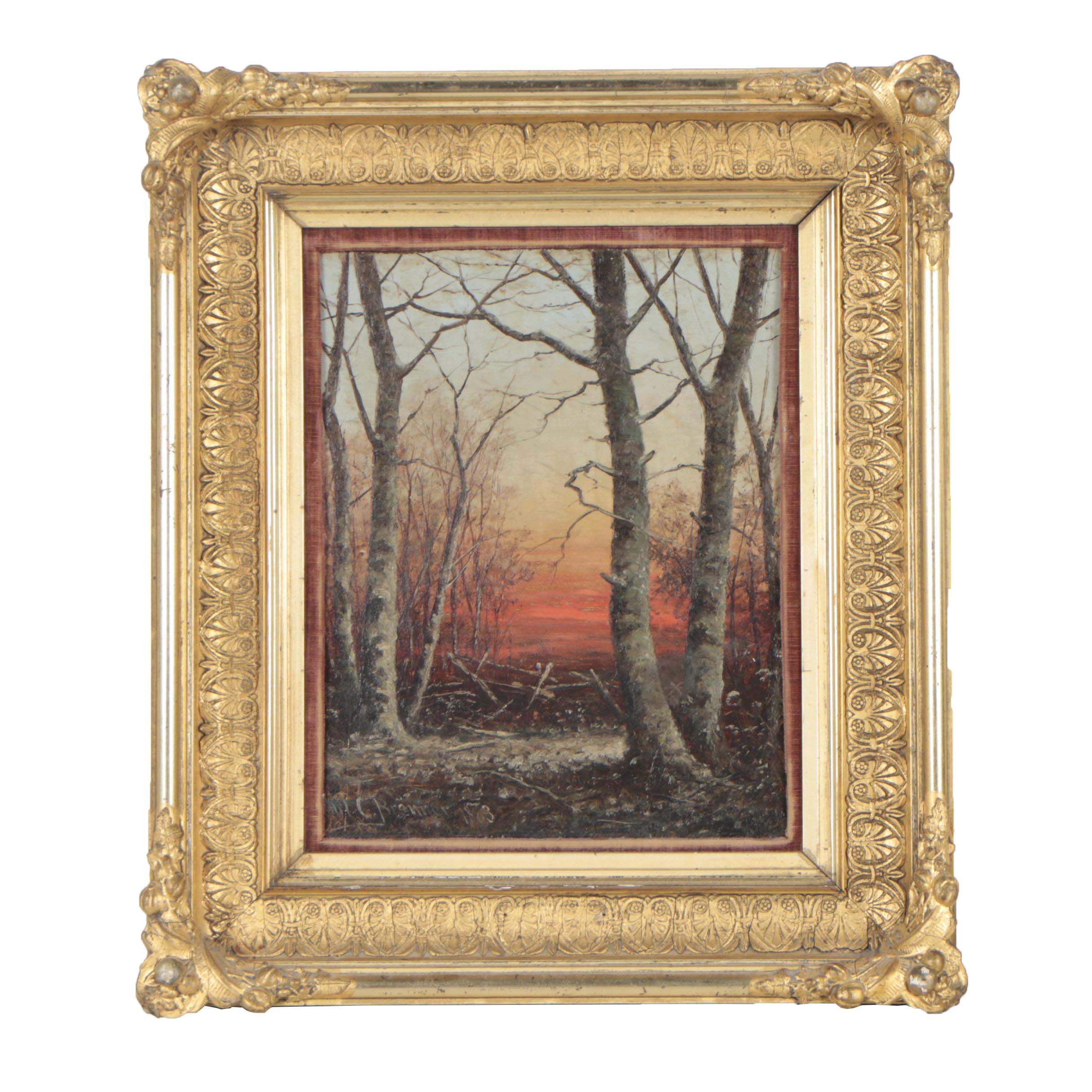 Carl C. Brenner 1883 Oil Painting