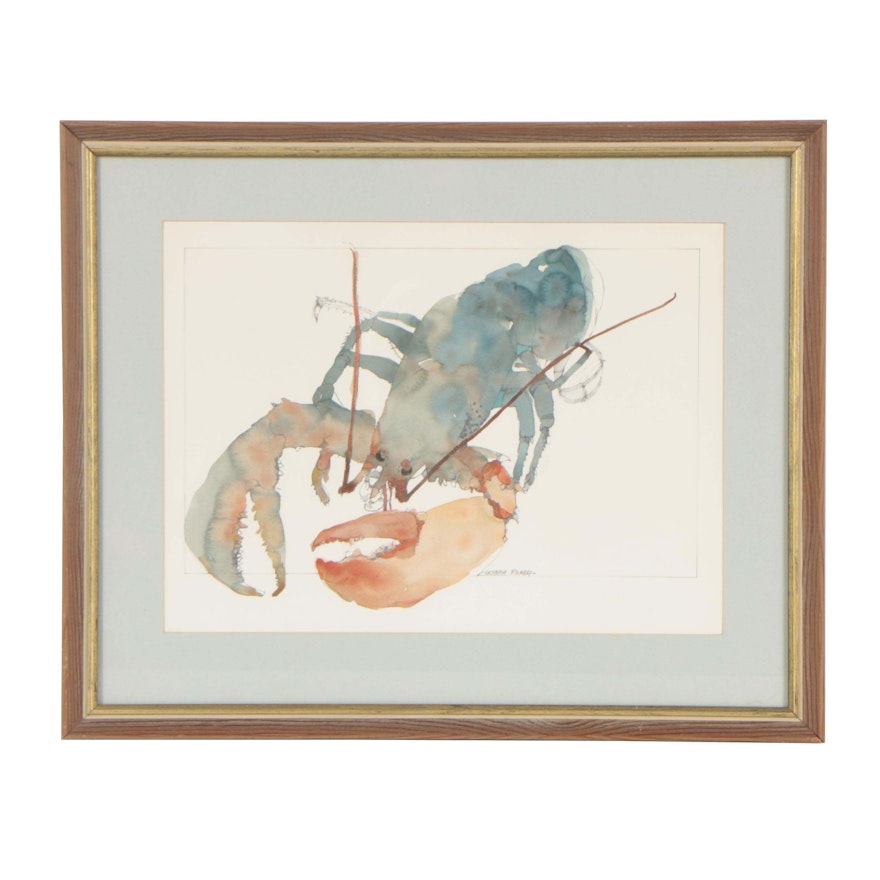 Lucretia Romey Watercolor "Lobster 1"