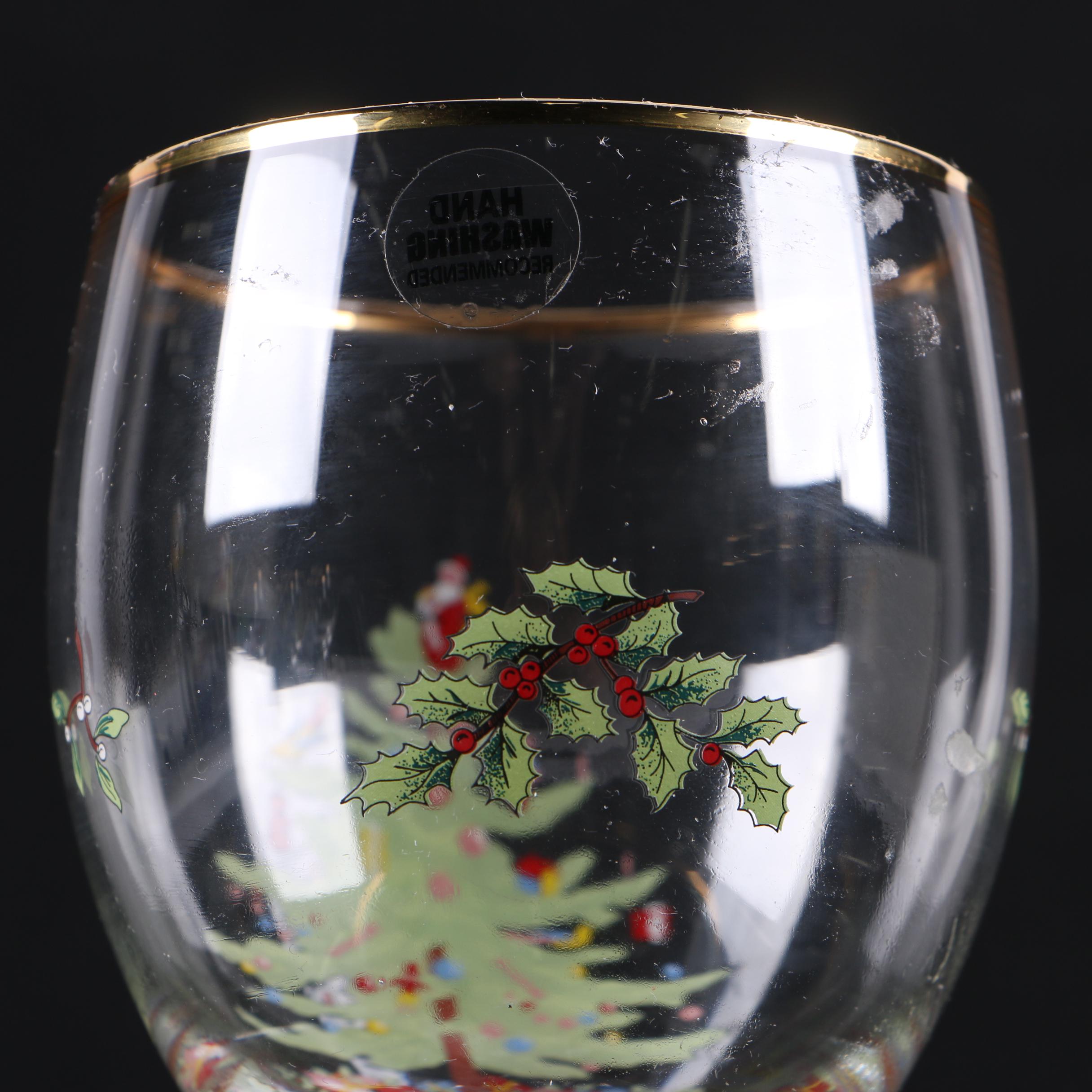 Spode "Christmas Tree" Wine Glasses