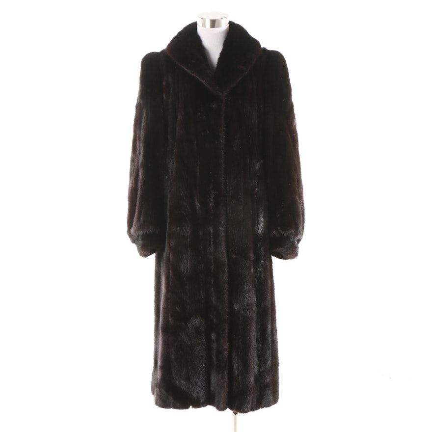 Vintage Black Mink Fur Coat