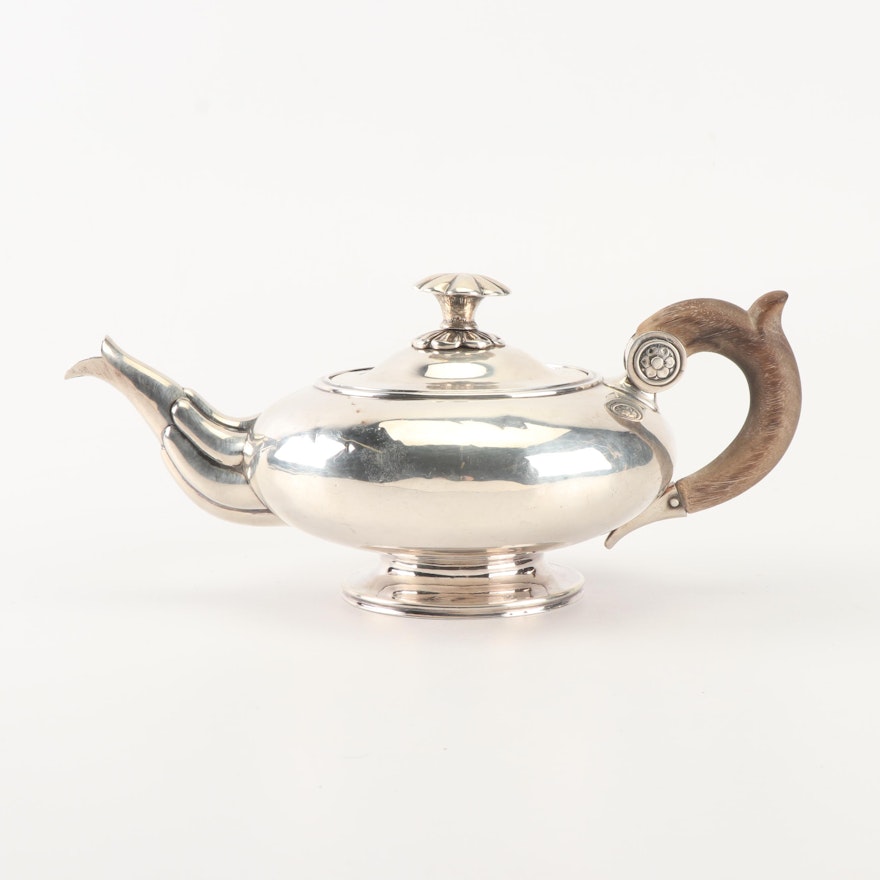 French Silver Teapot, Mark of Angenot & Cie, Paris, Late 19th Century