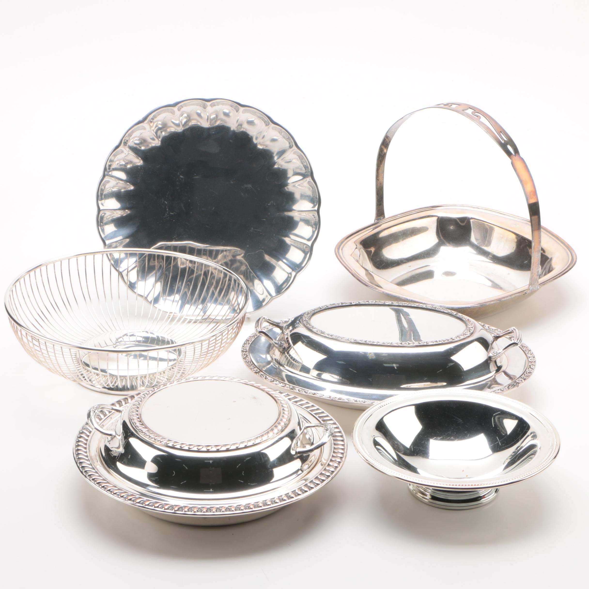 Wm. Rogers & Son "Primrose" Silver Plate Vegetable Dish and Other Serveware