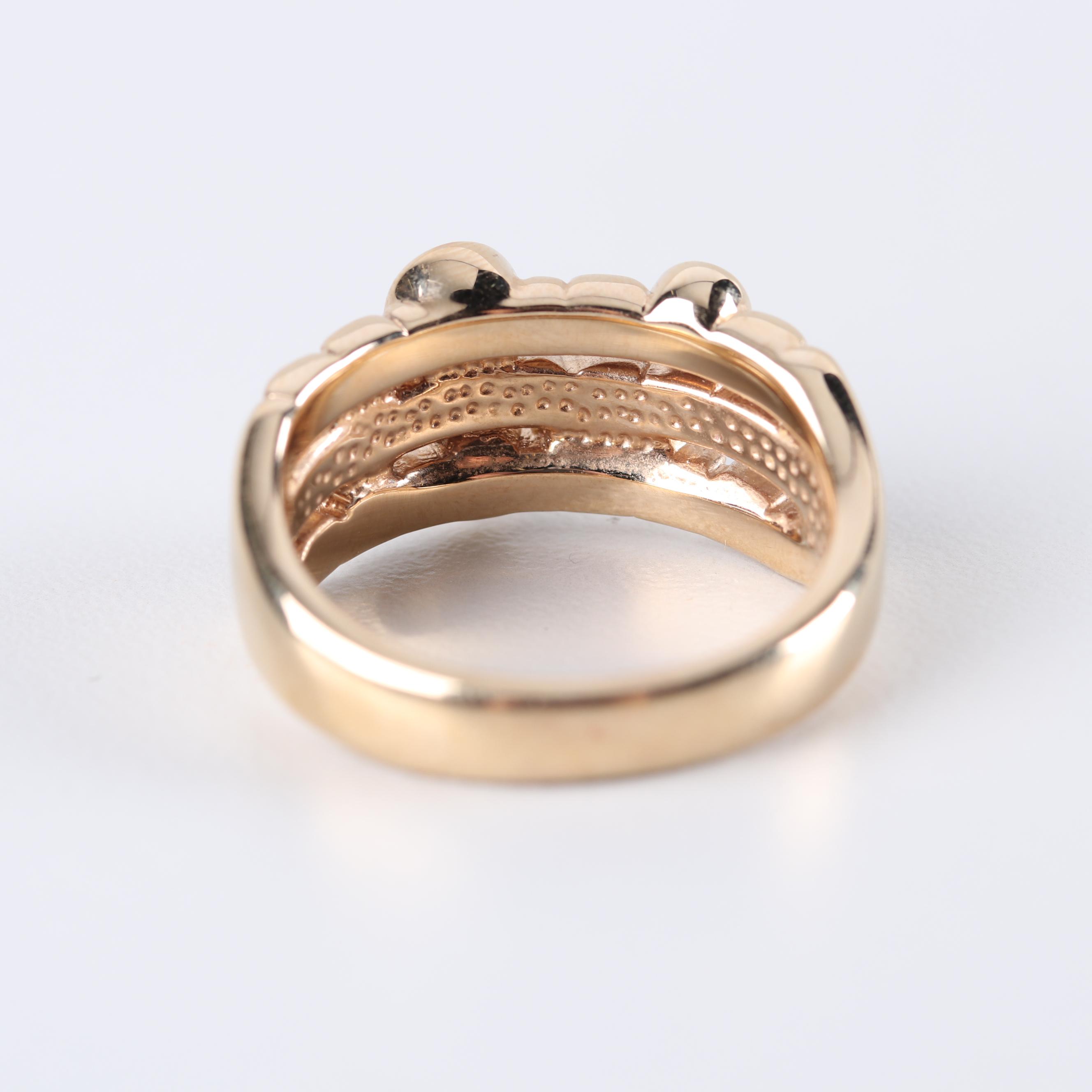 14K Yellow Gold Turquoise Ring