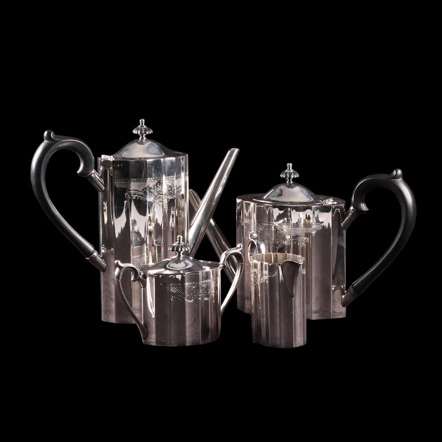 Lunt Silversmiths "Paul Revere" Silver Plate Tea and Coffee Service Set