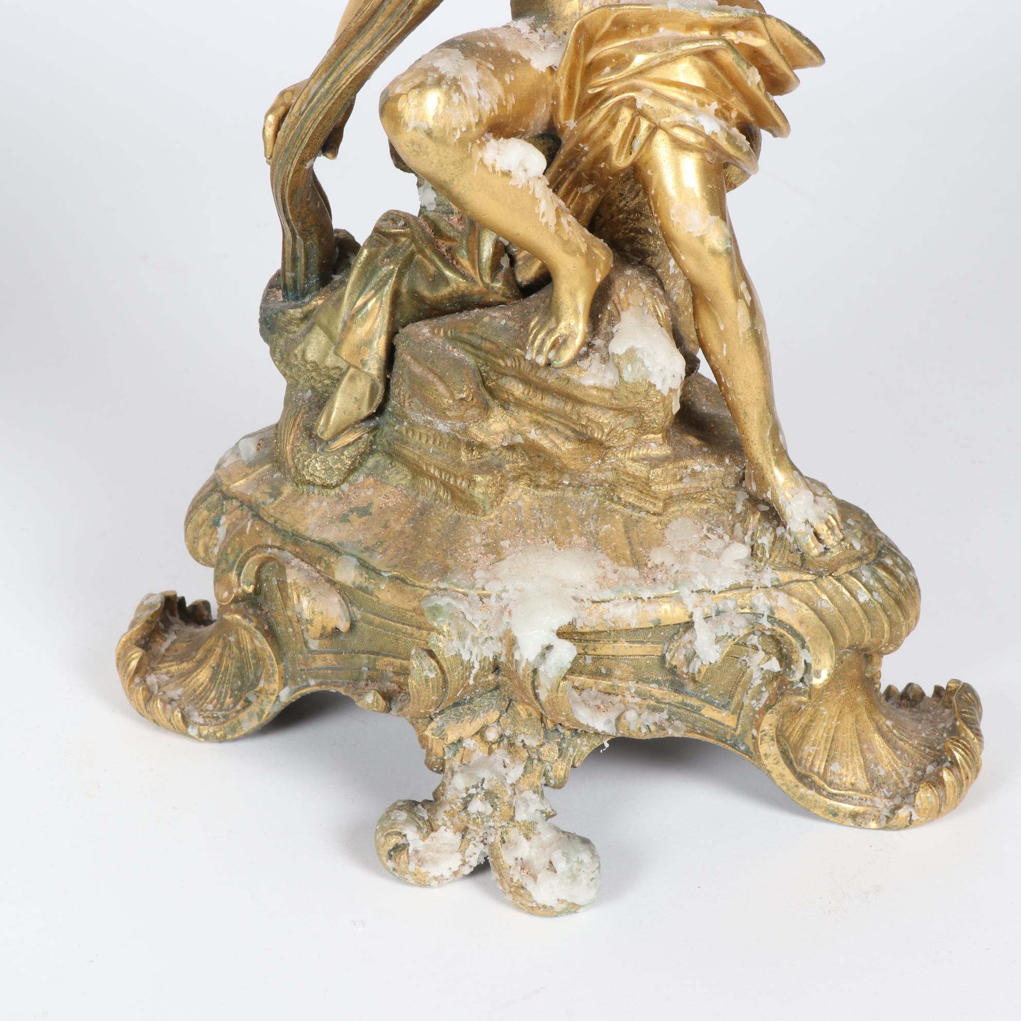 Rococo Style Gilt Bronze Candelabra