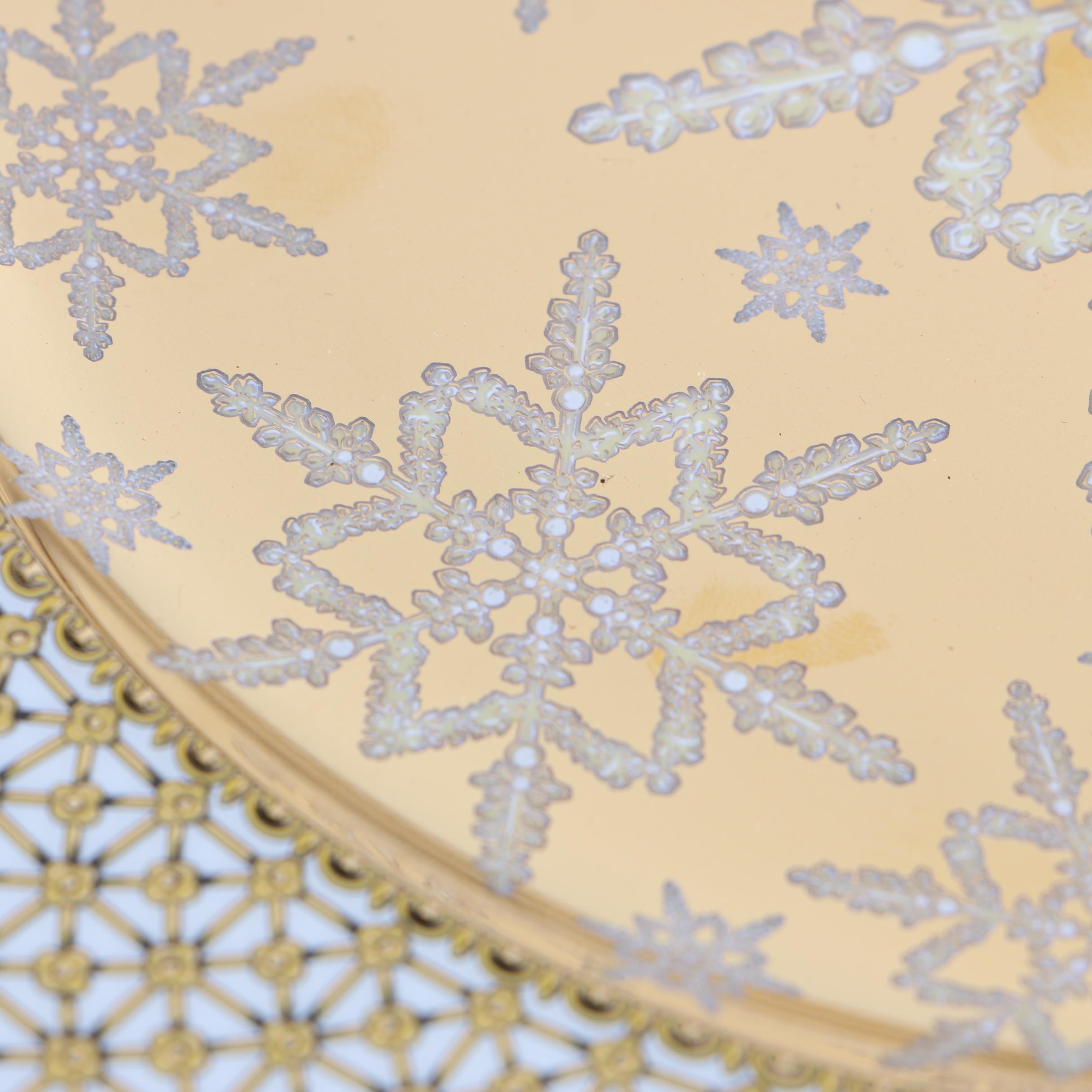 Rosenthal Versace "Christmas in Your Heart" Porcelain Two-Tiered Serving Tray