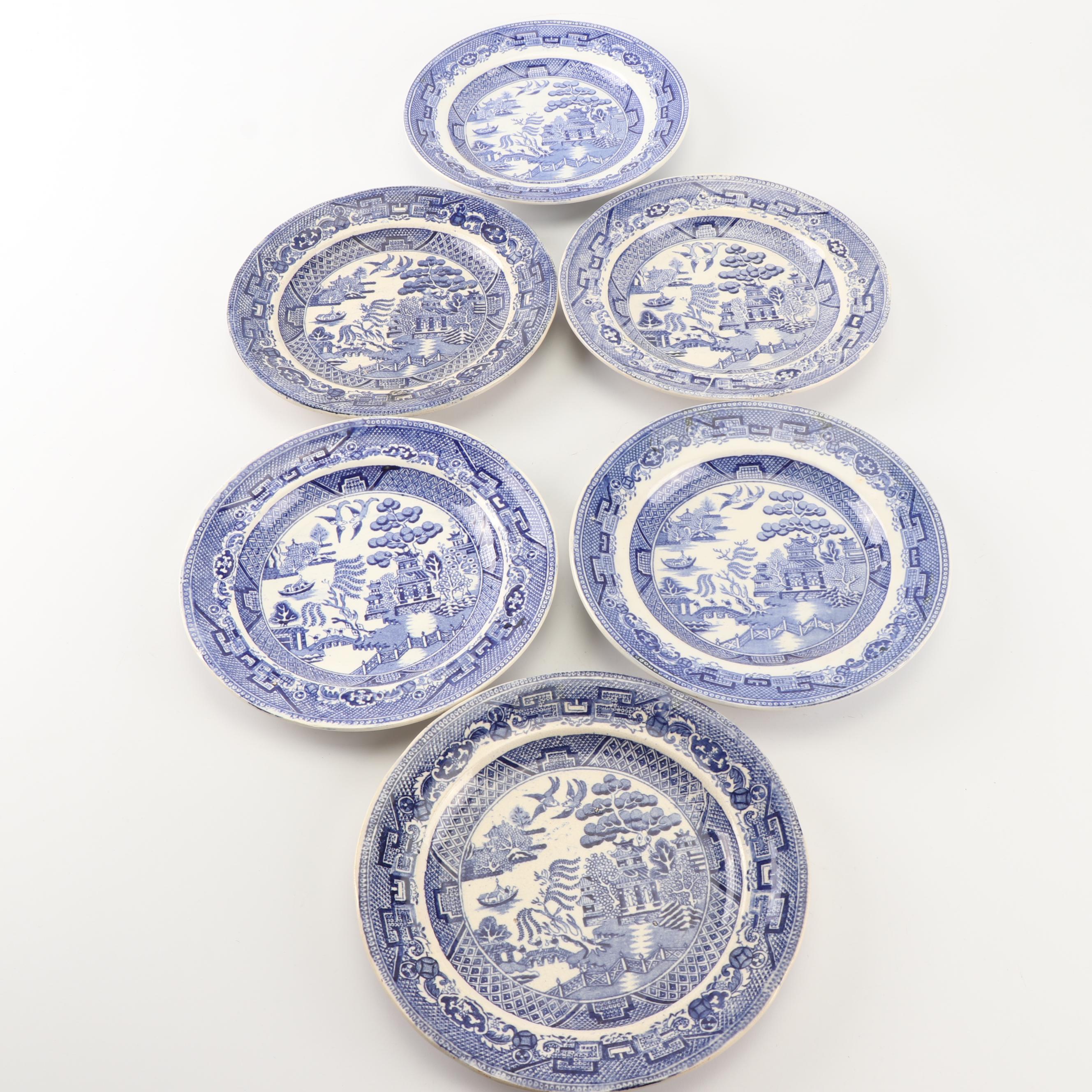 Antique "Blue Willow" Transfer-Printed Dinnerware featuring JM&Co.