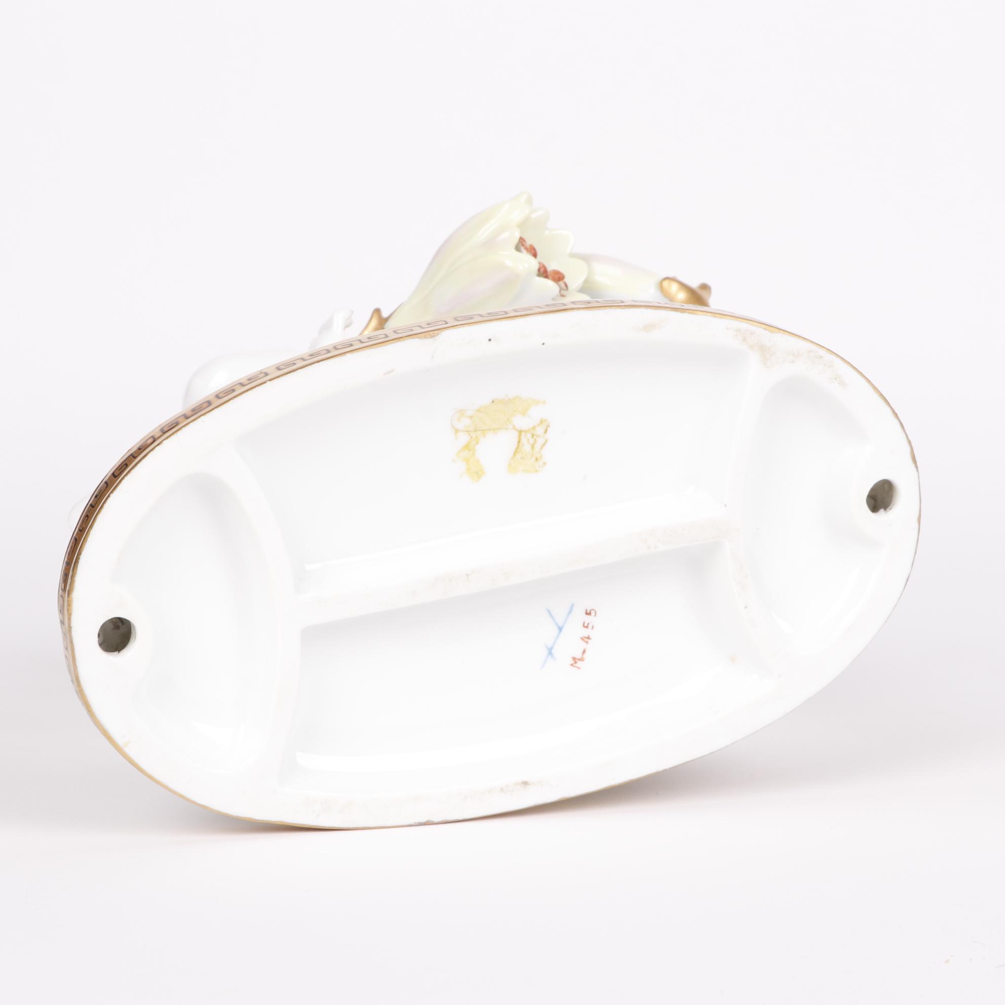 Sitzendorf Voigt Brothers Porcelain Cherub Vases