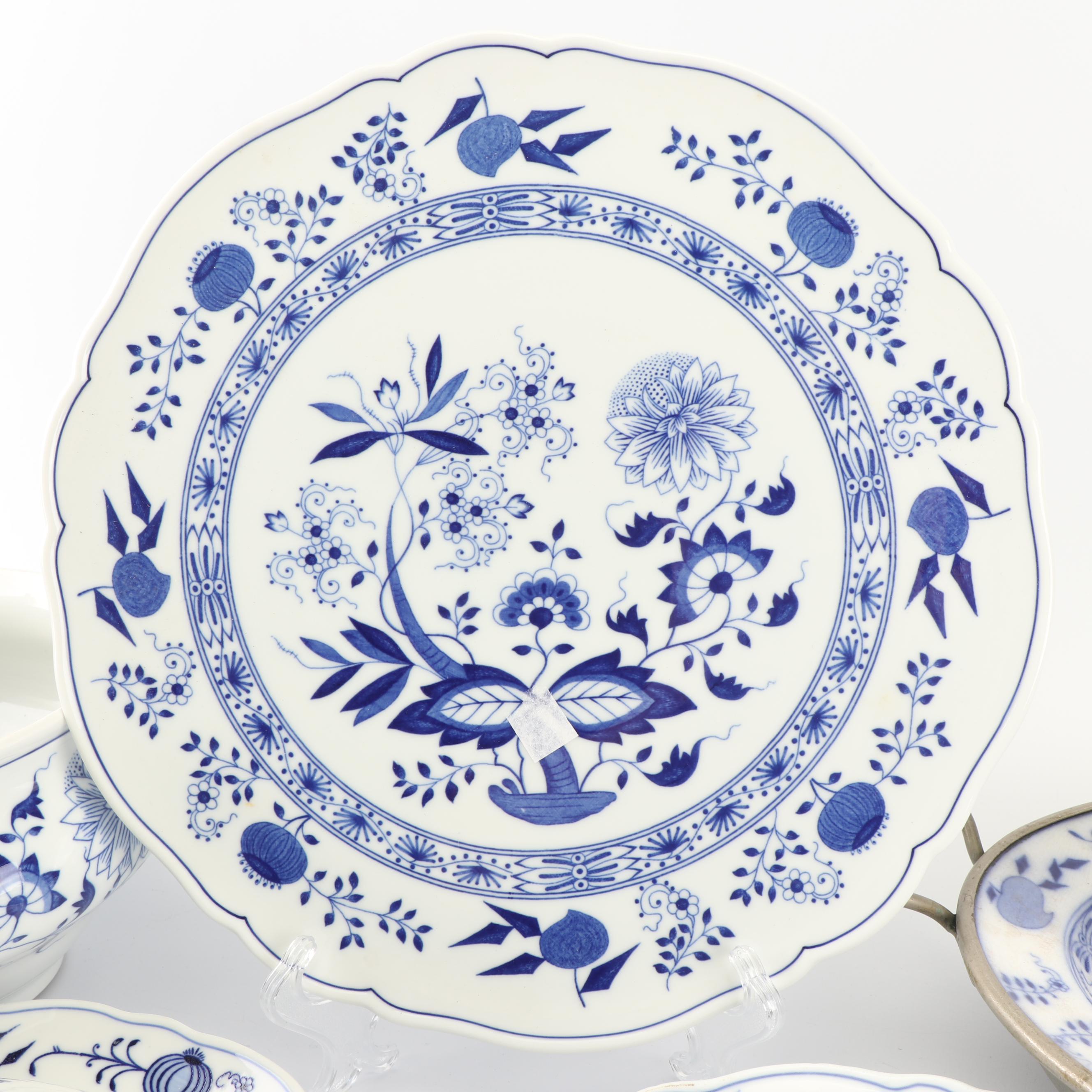 Meissen and Ernst Teichert "Blue Onion" Porcelain Serveware