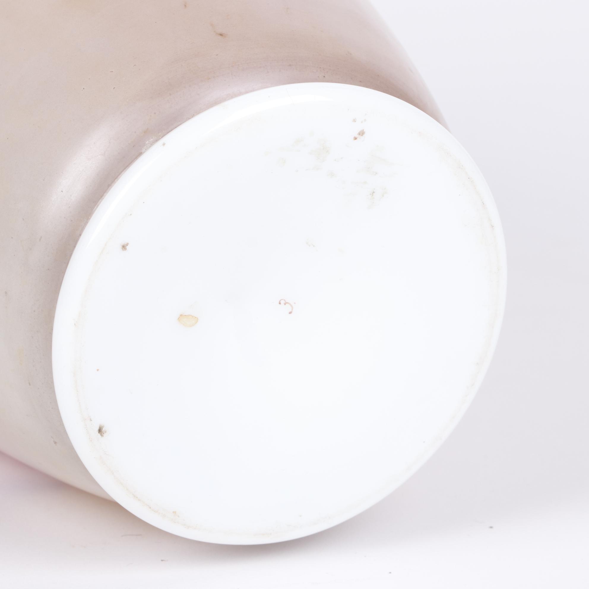 Hand-Painted Satin Glass Vase With an Interior Genre Scene, Late 19th Century