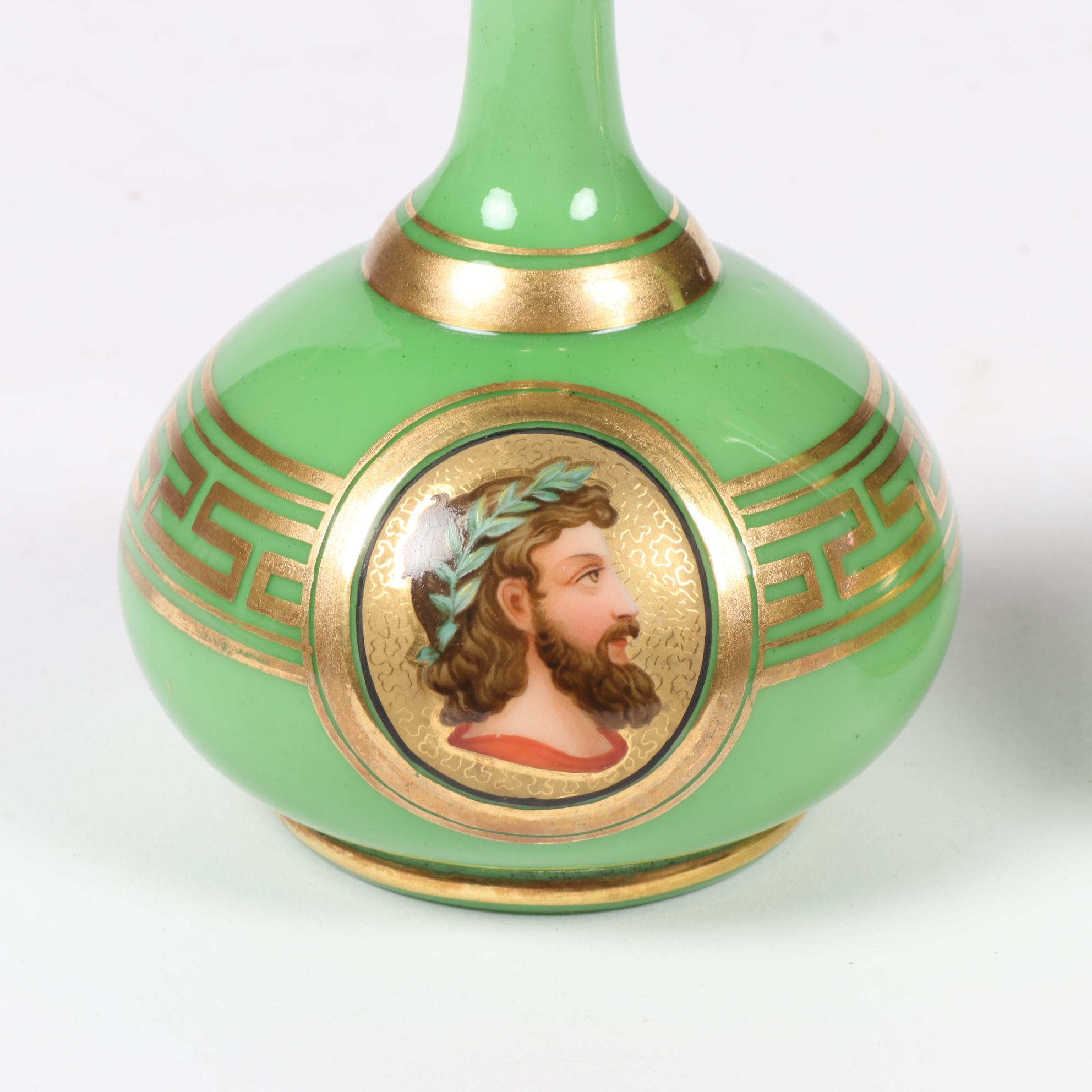 Assembled Glass and Porcelain Vanity Set With T&V Limoges Tray