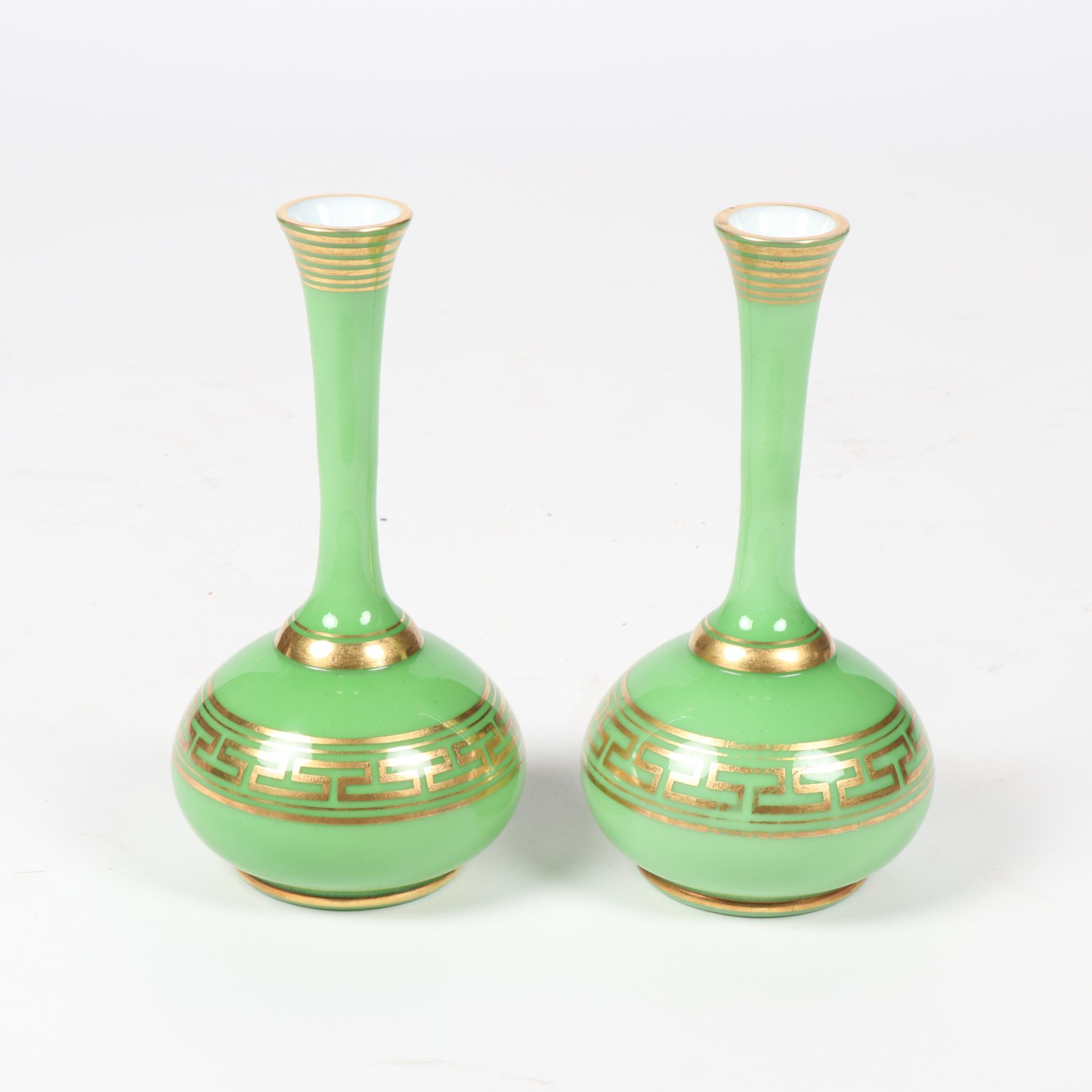 Assembled Glass and Porcelain Vanity Set With T&V Limoges Tray