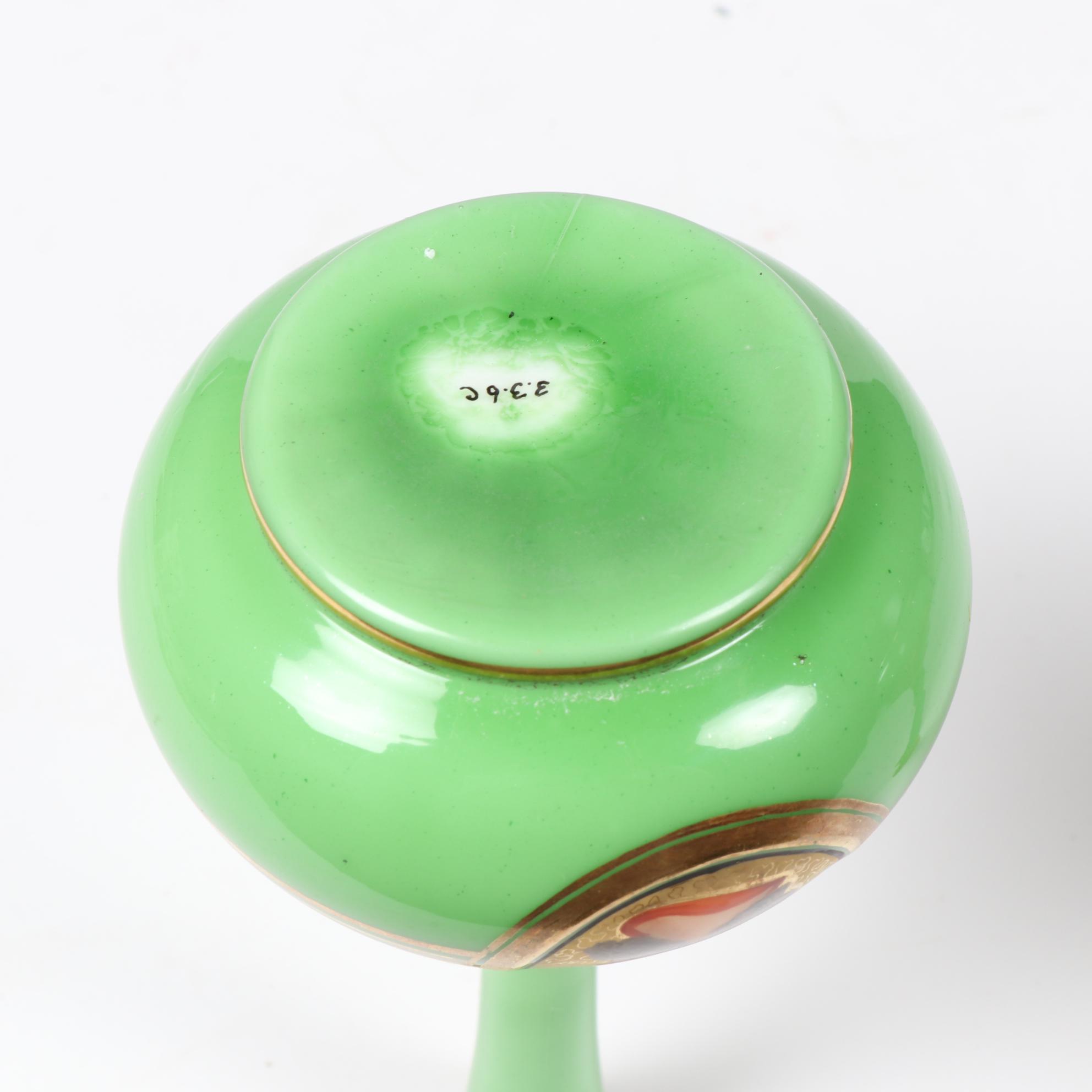 Assembled Glass and Porcelain Vanity Set With T&V Limoges Tray