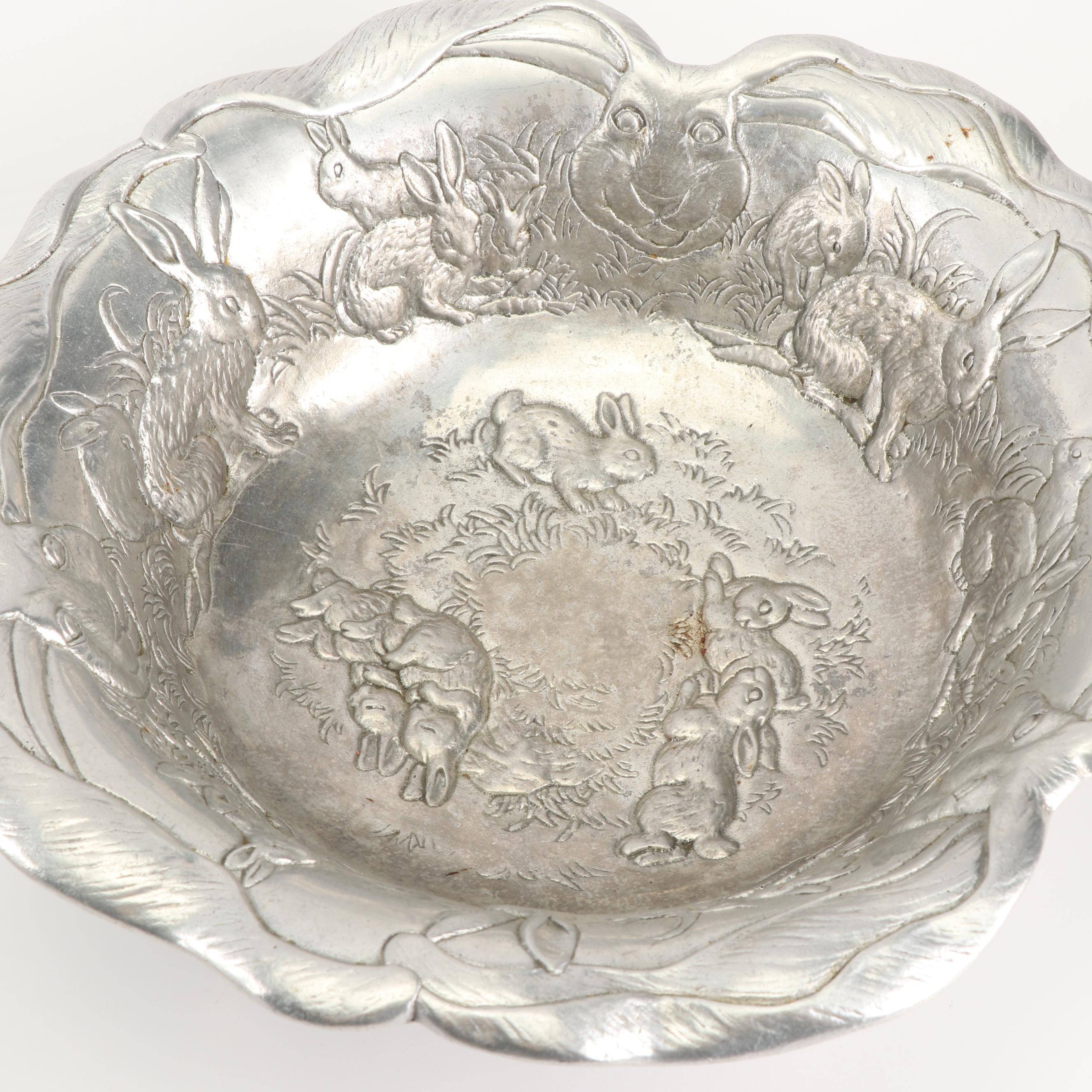 Arthur Court "Bunnies" Aluminum Hollowware Serveware